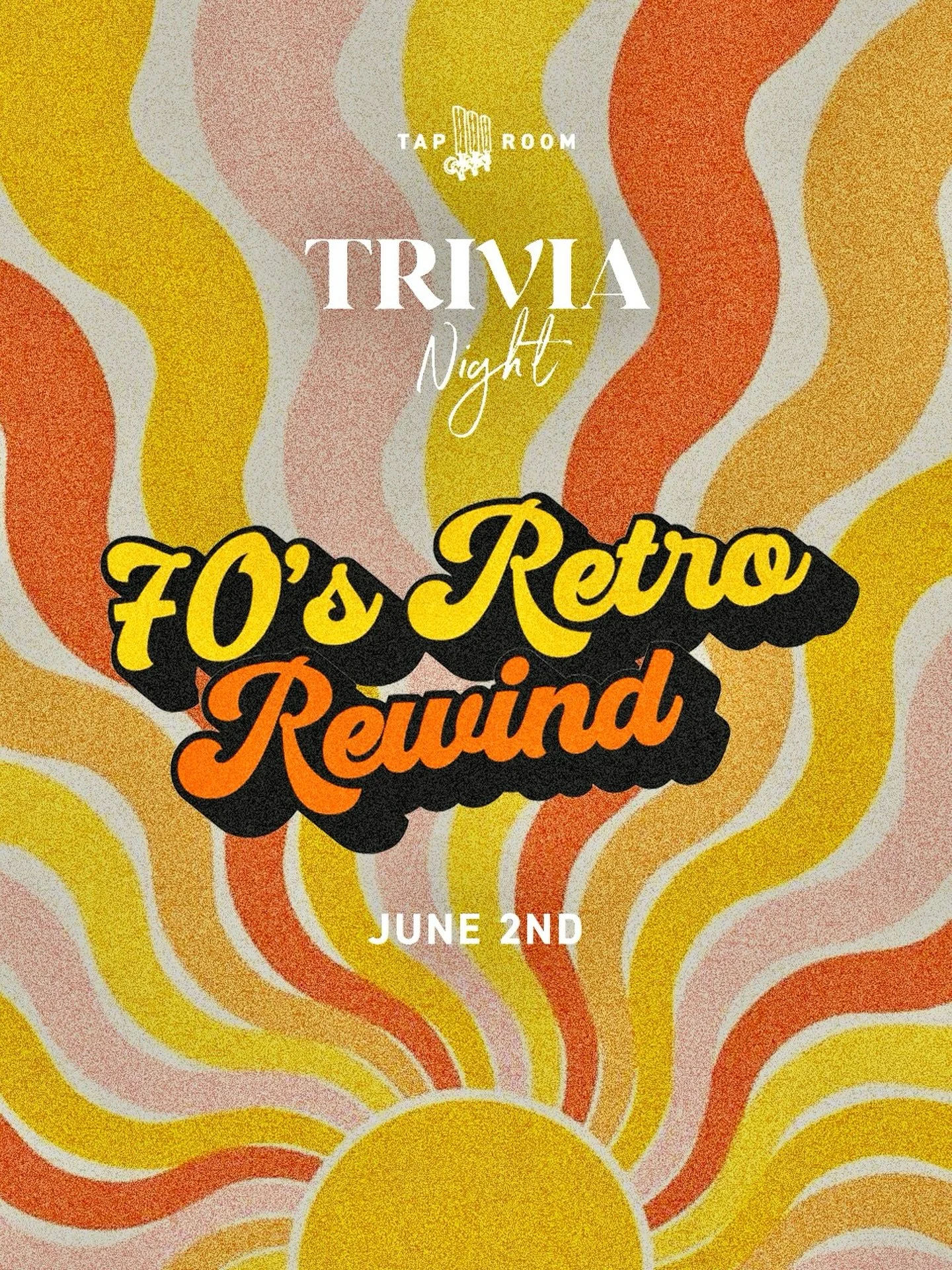 ☮️ Get ready for a groovy time! Join us this upcoming Tuesday for Trivia Night&mdash;the theme is &ldquo;70&rsquo;s Retro Rewind,&rdquo; so show up in your funkiest threads, if ya dig!

✌🏼 The Details:
- Time: MC kicks off at 6 PM (arrive early to s