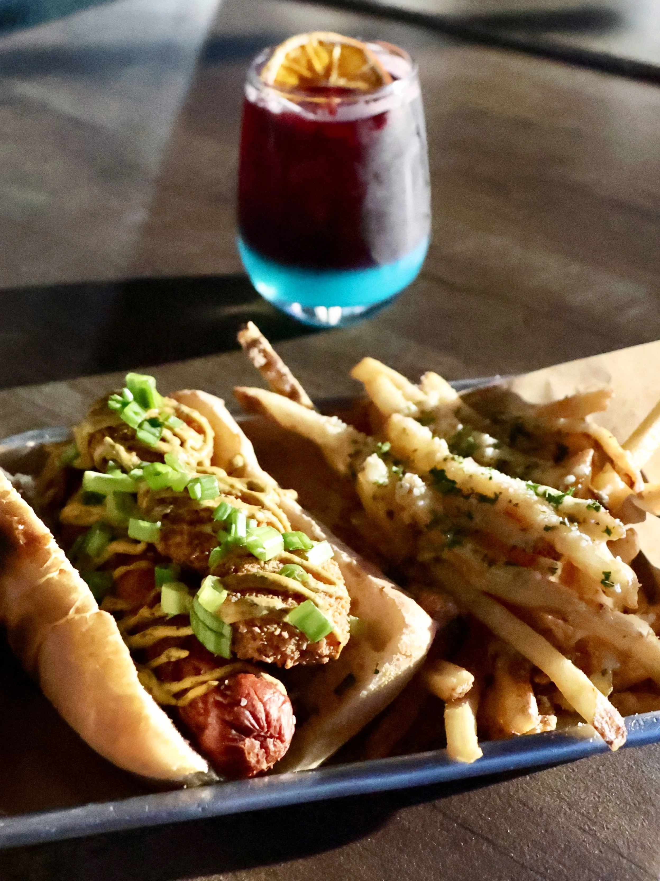 🌭 Our current Munchie of the Month is &ldquo;Kind of a Big Dill!&rdquo; Enjoy a bacon-wrapped hotdog loaded with cream cheese &amp; dill pickle croquettes, dill mustard, and green onions on a toasted hoagie. Served with a side of your choice such as