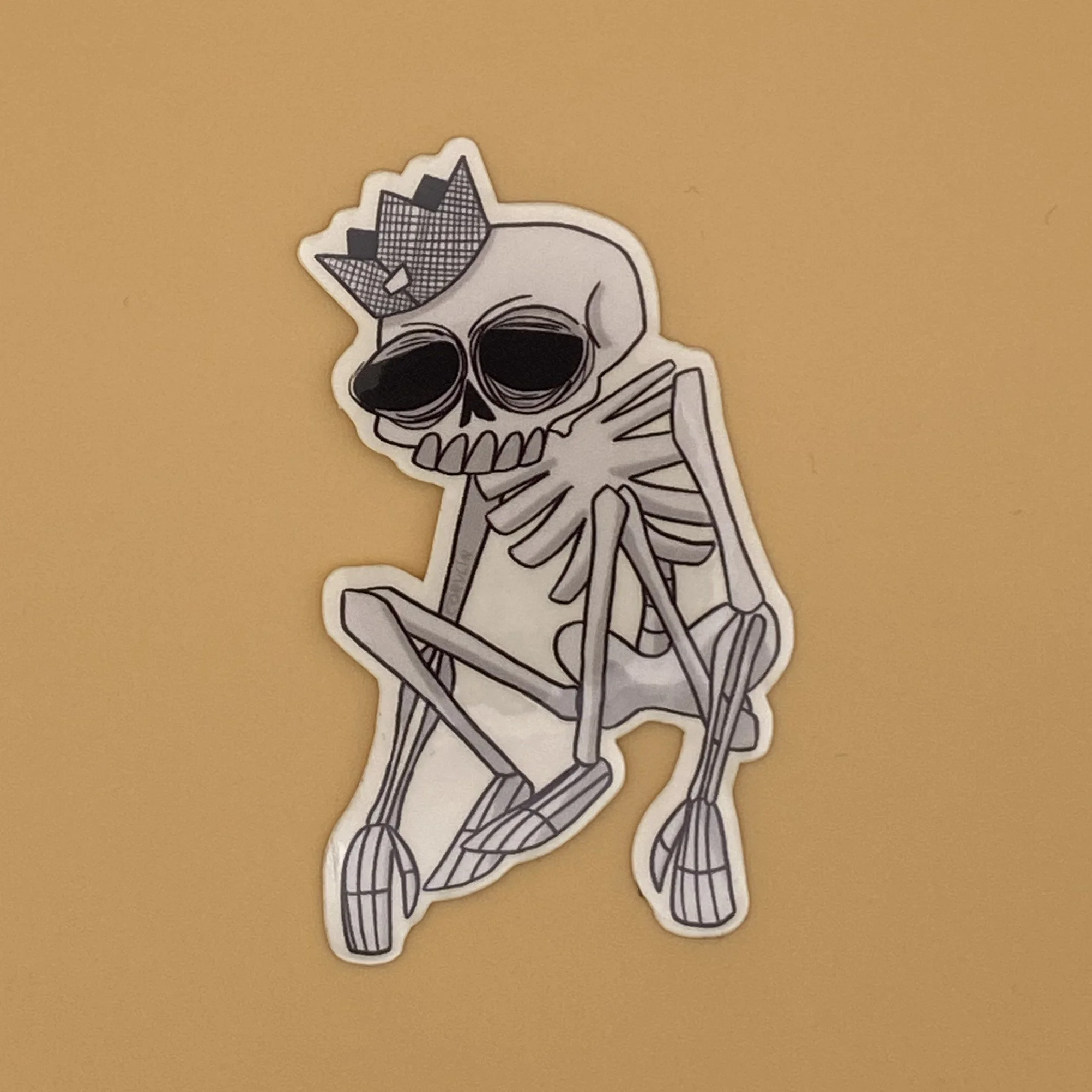 Sad Skeleton Sticker