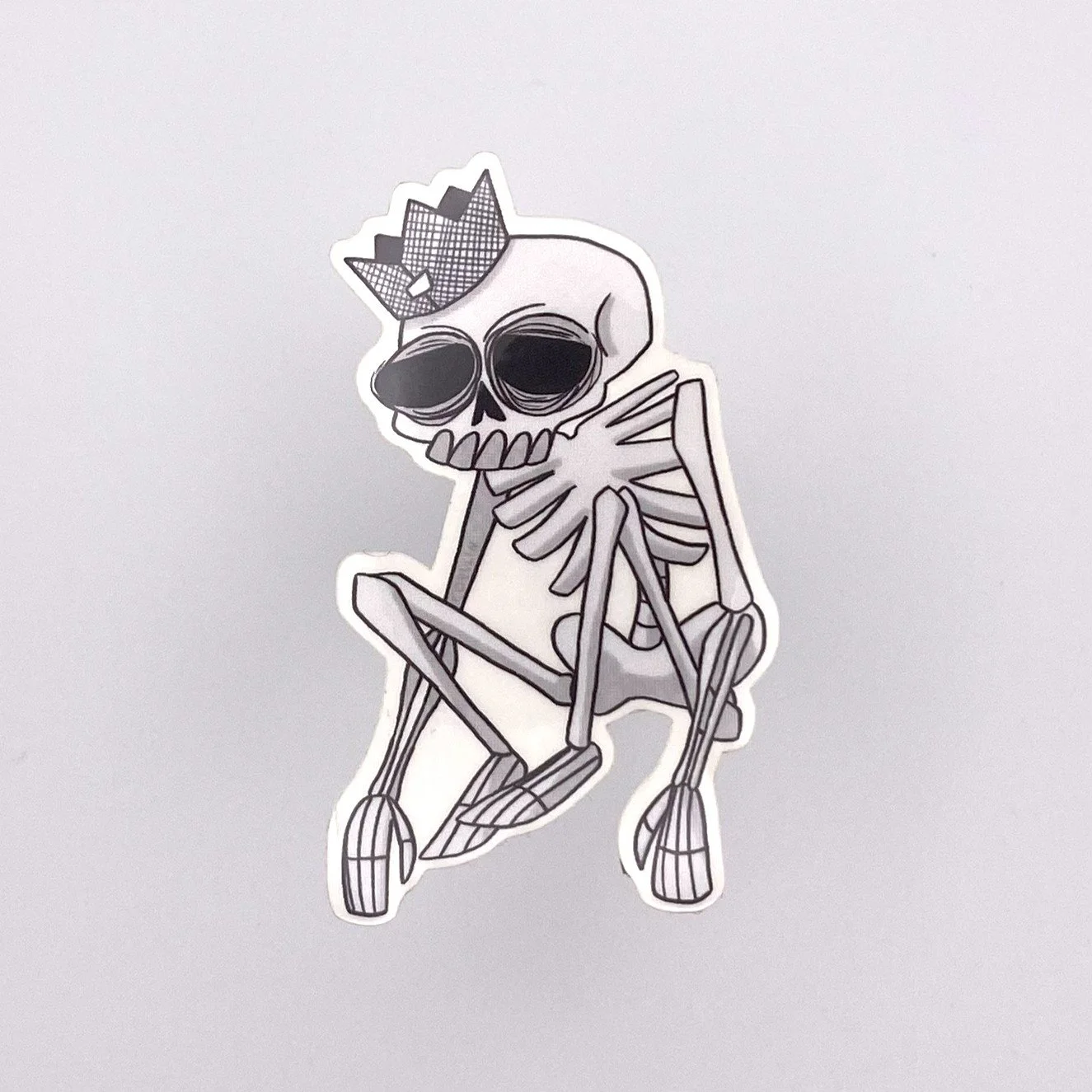 Sad Skeleton Sticker