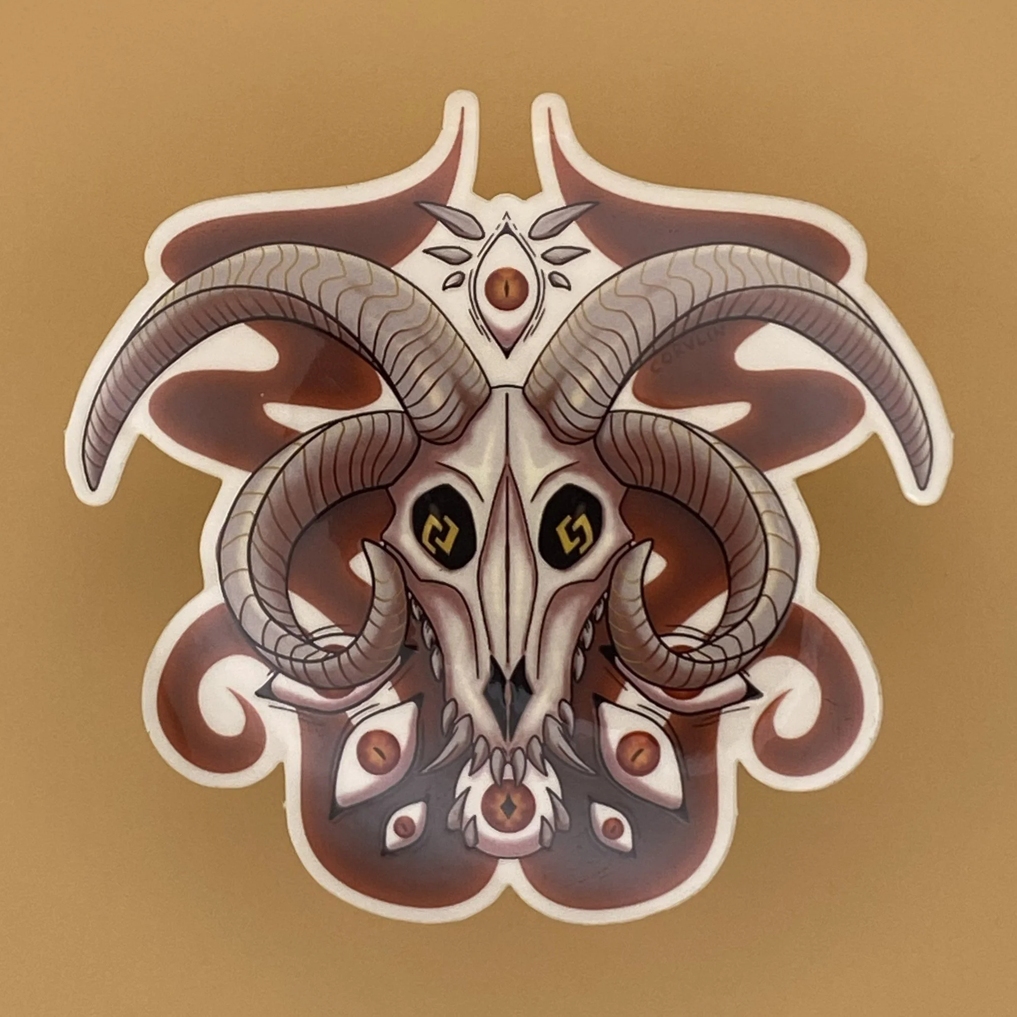 Monster Skull Sticker