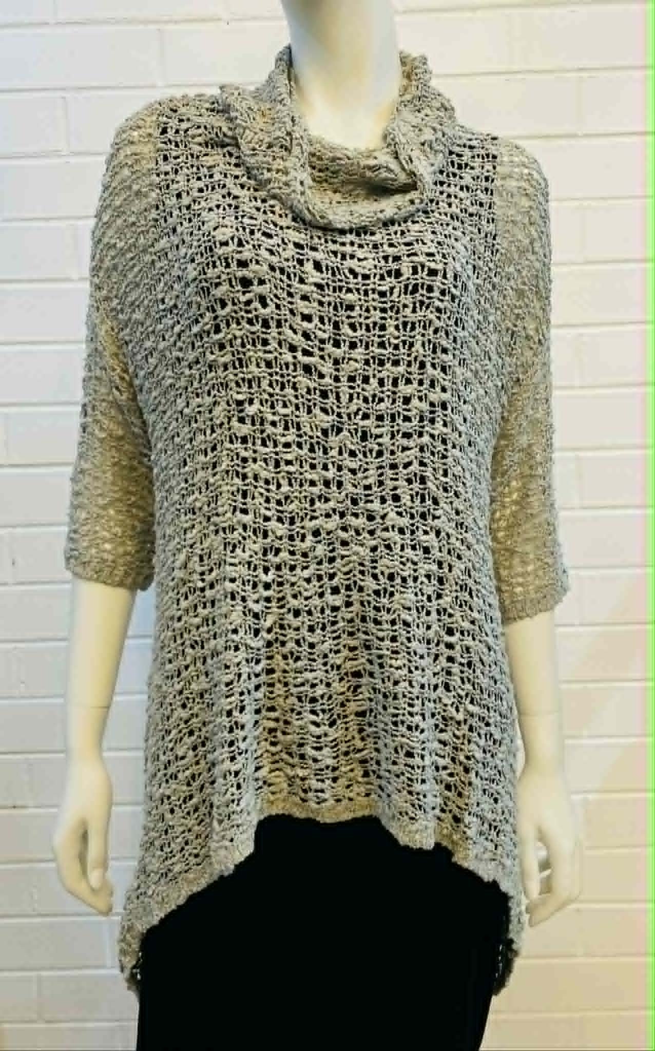 boston knit tunic - silver