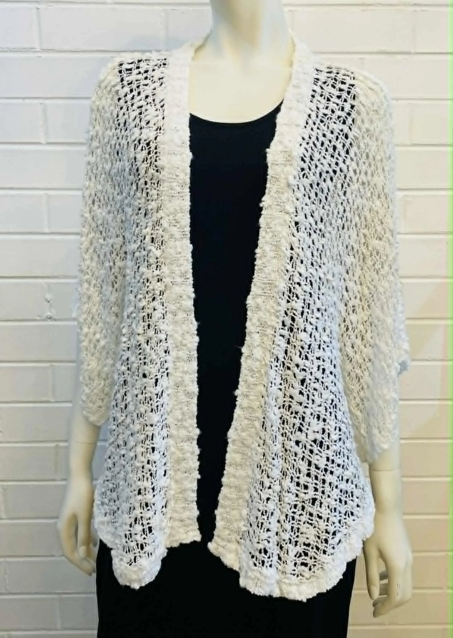 kape cardigan - white