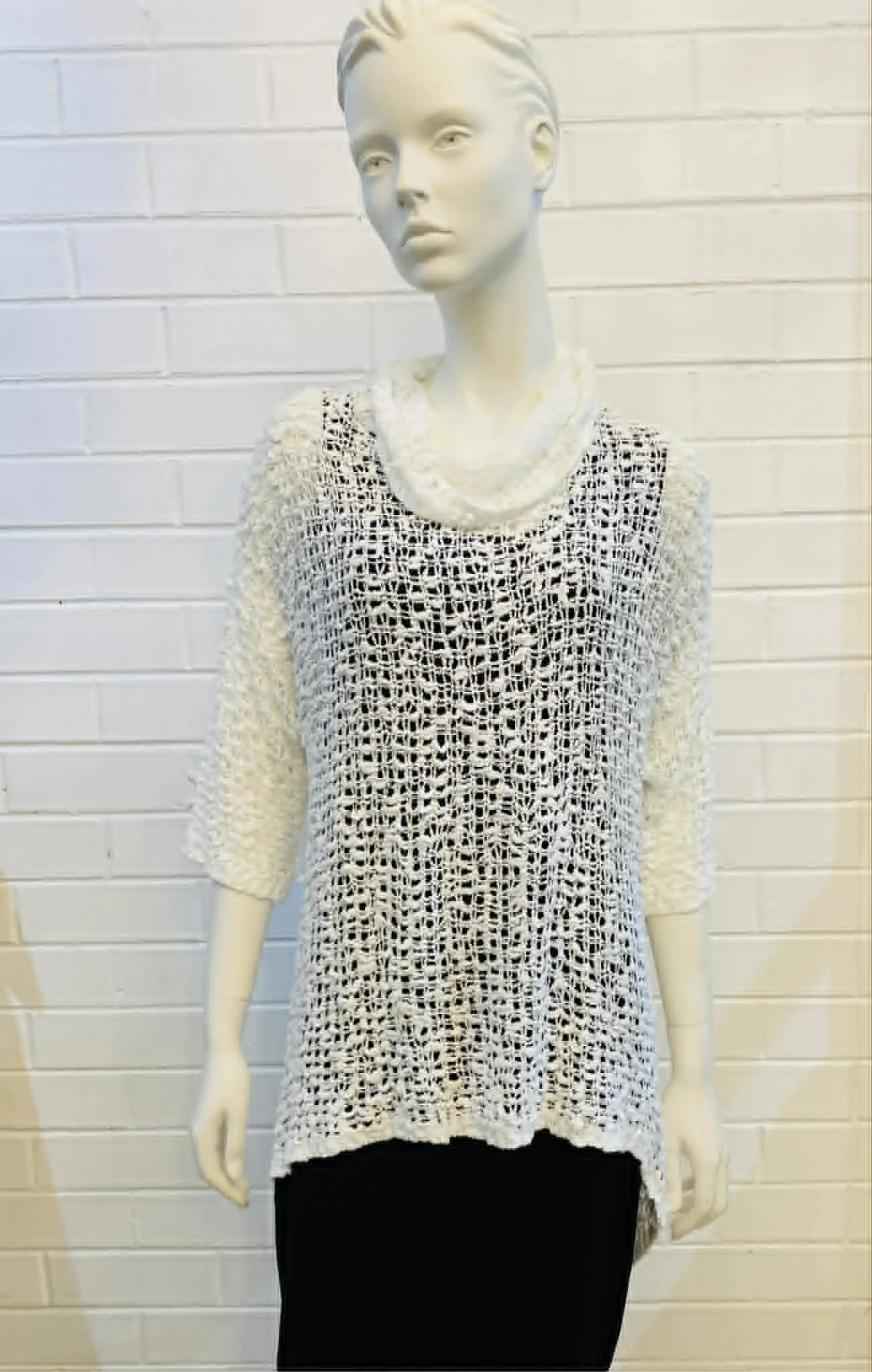 boston knit tunic - white