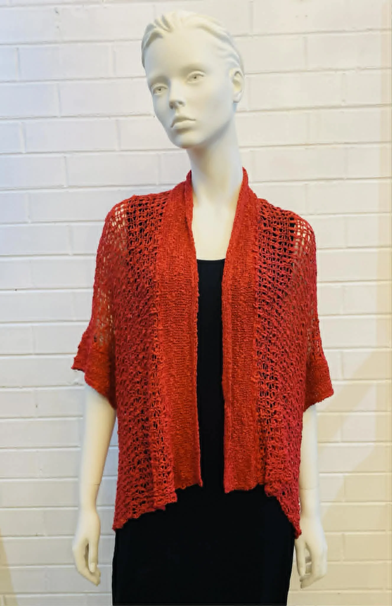 dio cardigan - rich coral