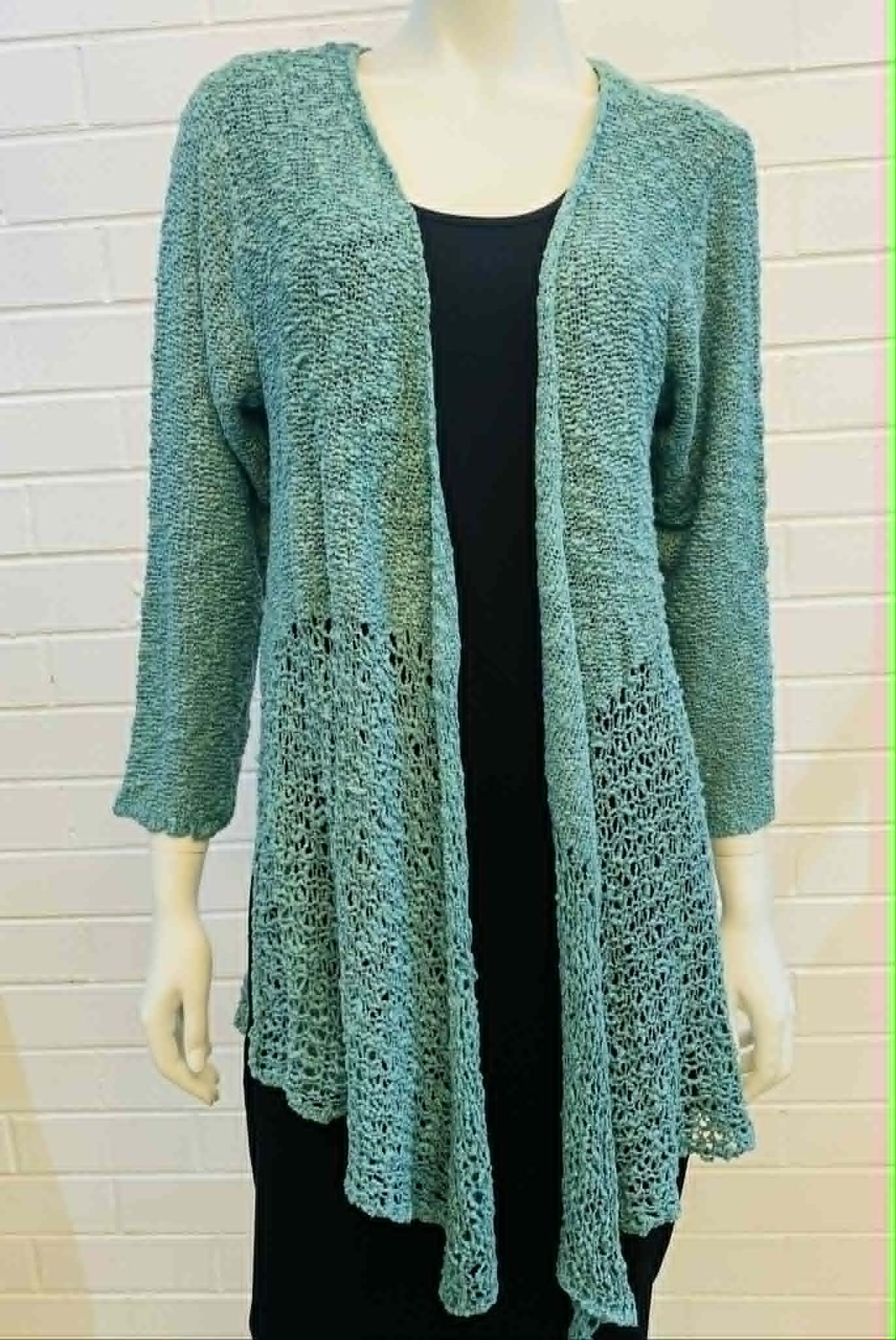 nelly cardigan - ocean green