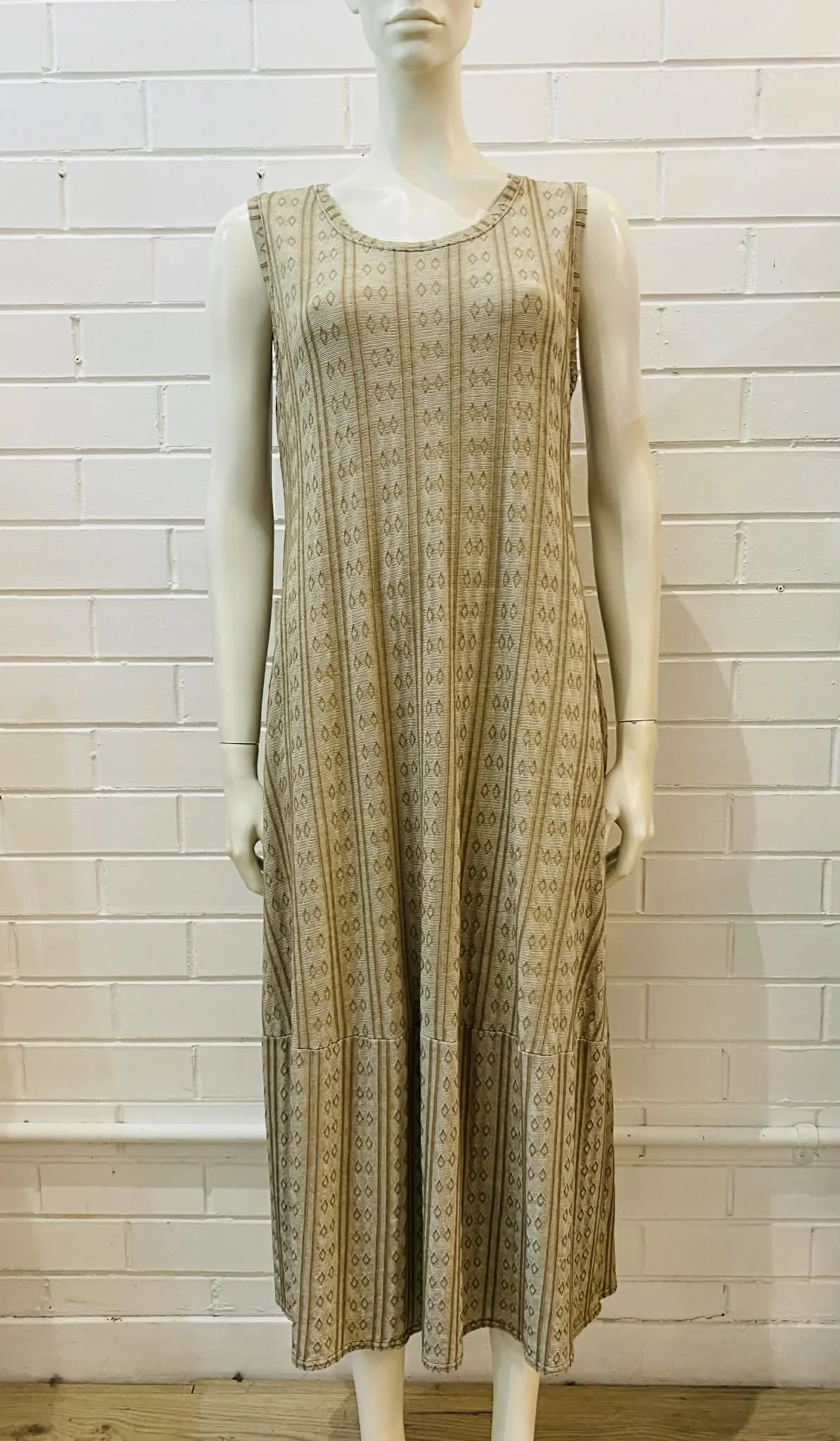 tune bamboo cotton wool jersey dress - dark cream