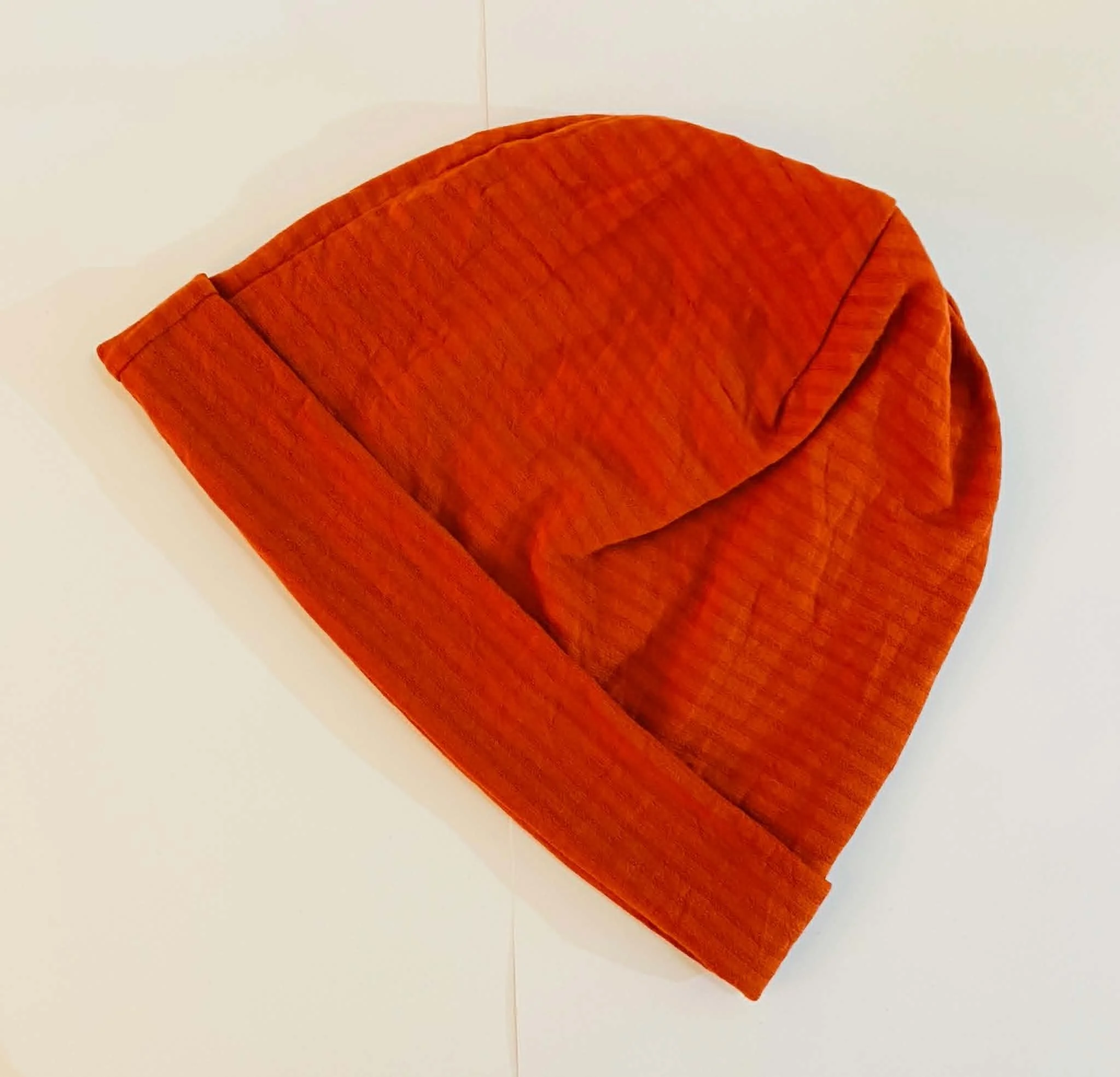 Classic beanie - orange bamboo cotton