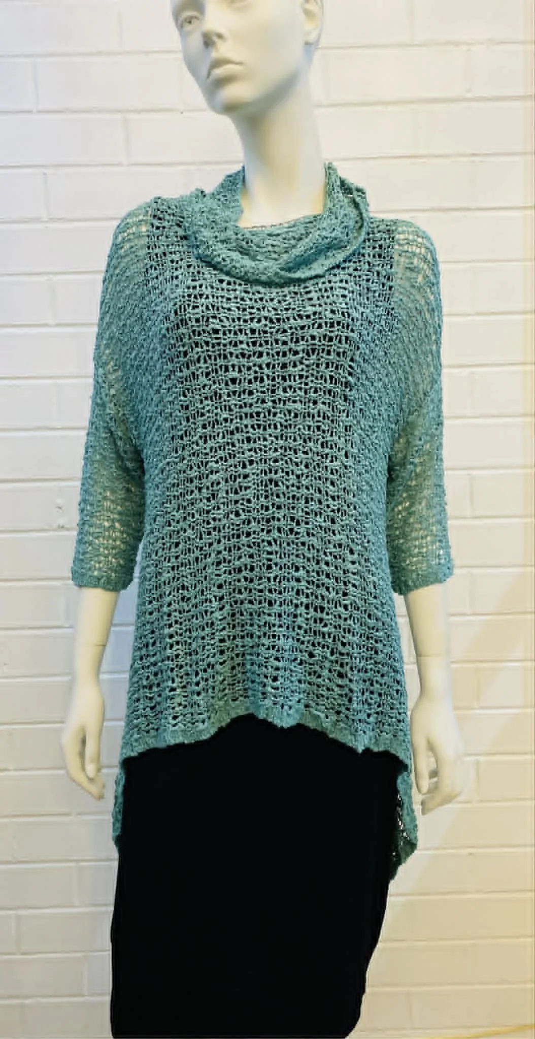 boston knit tunic - ocean green
