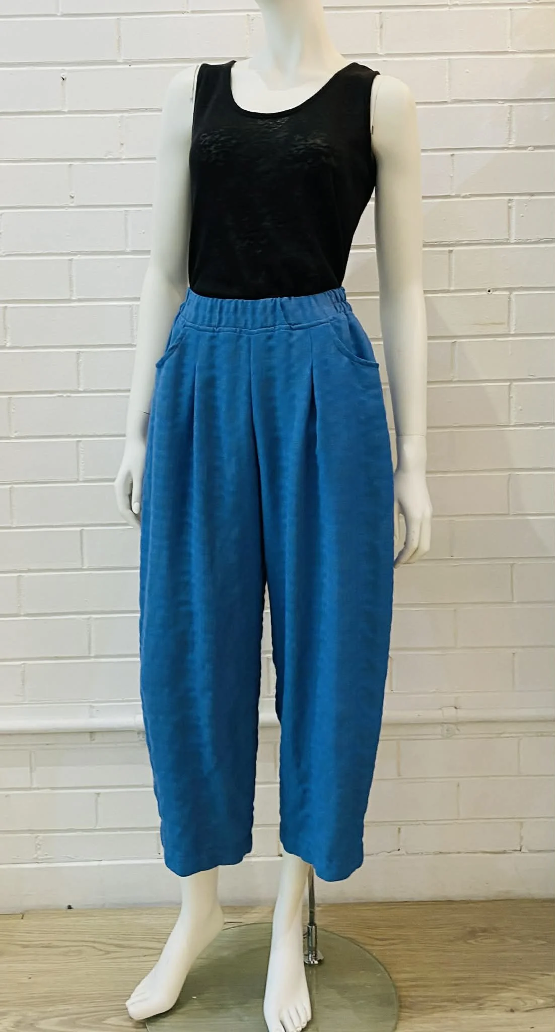 alex check pant -blue