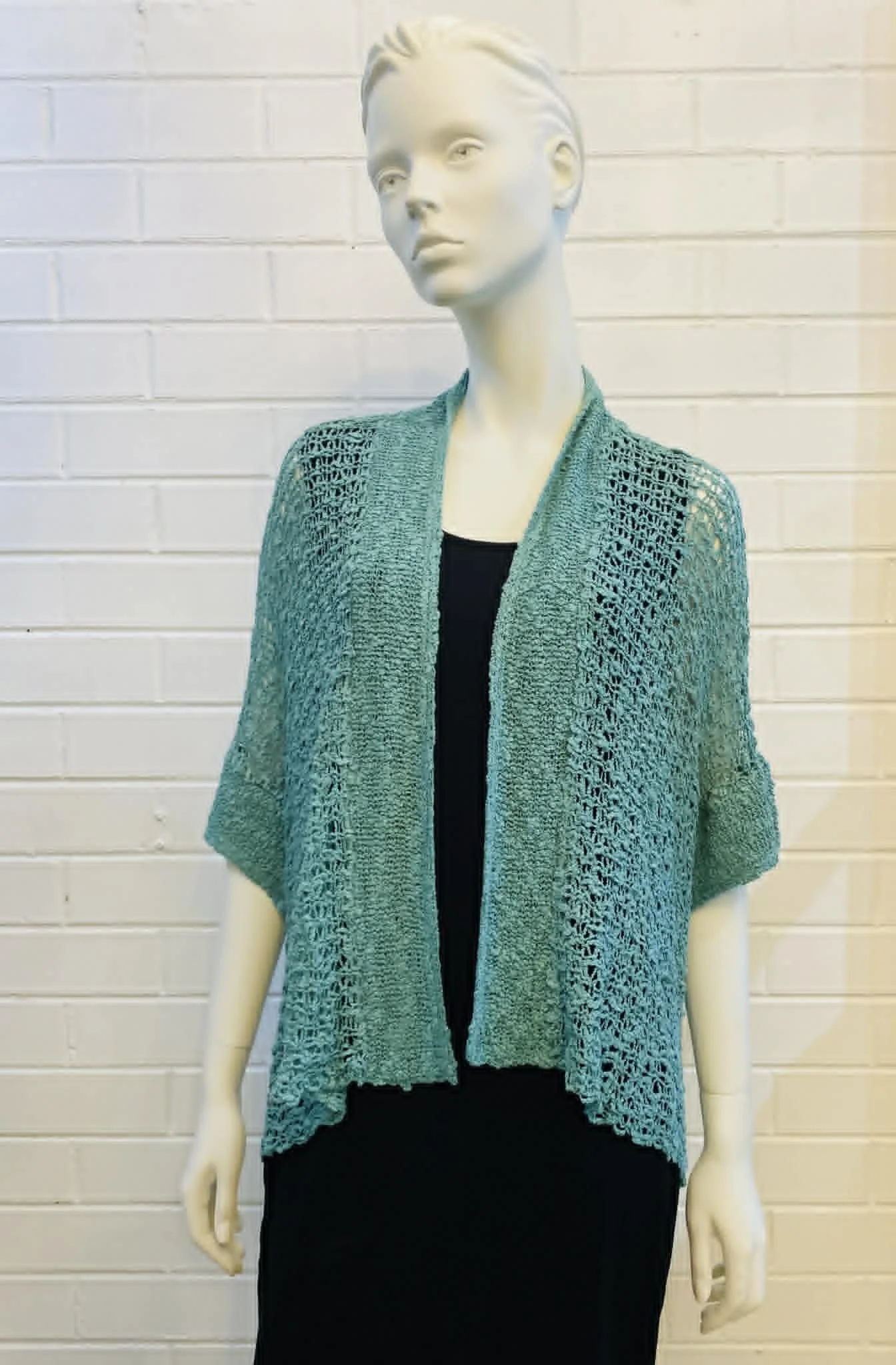 dio cardigan - ocean green