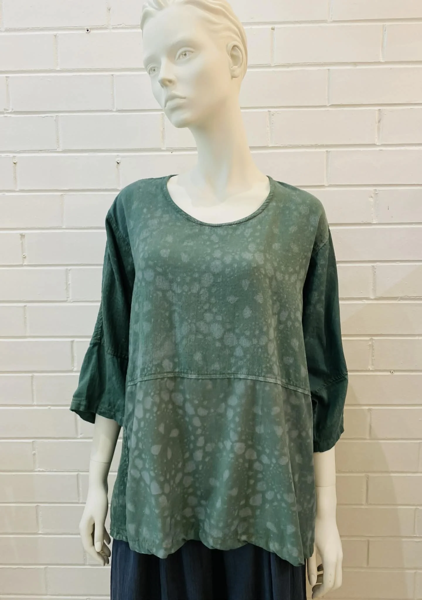 japan patch top   - green