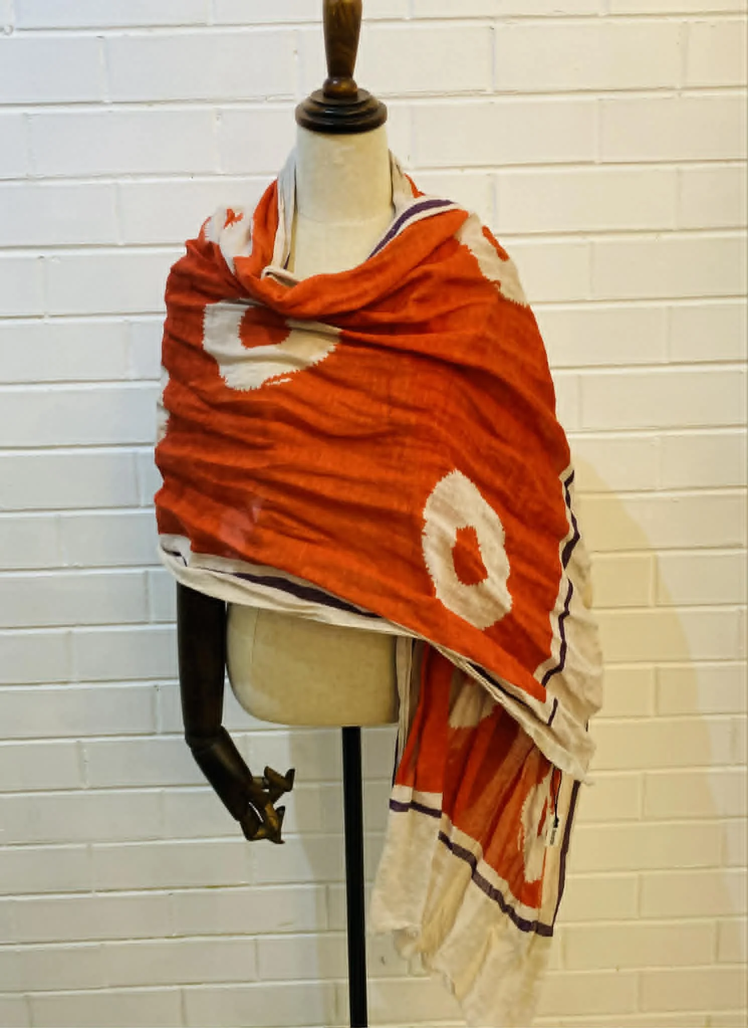 red purple soft pink scarf