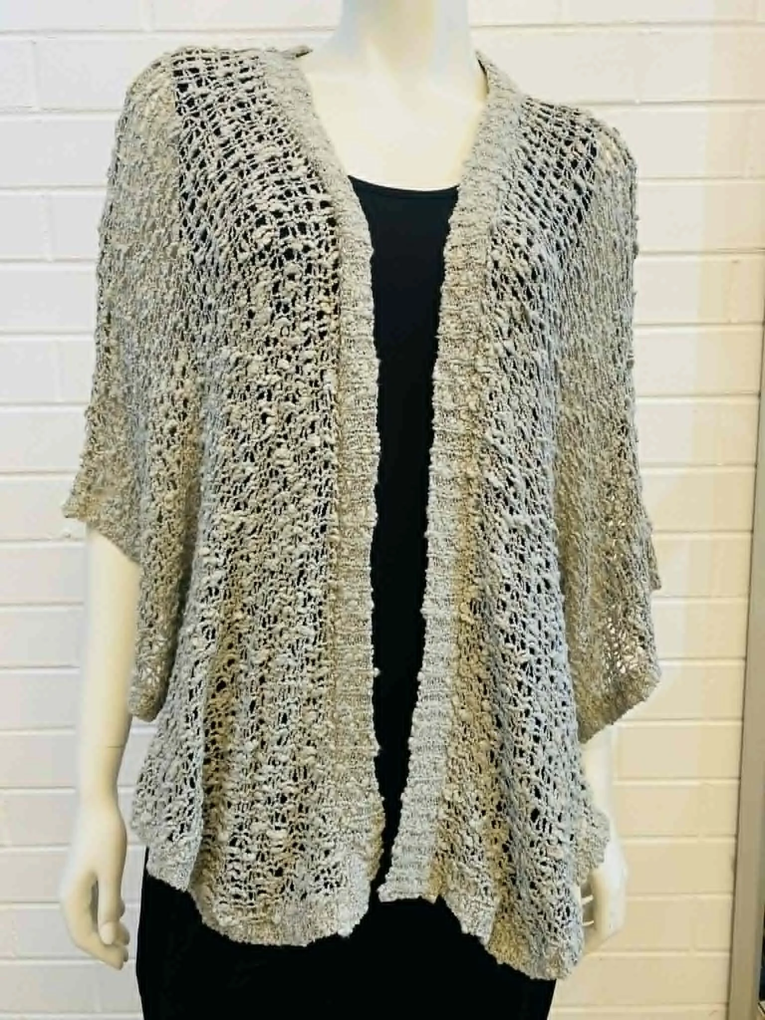 kape cardigan - silver