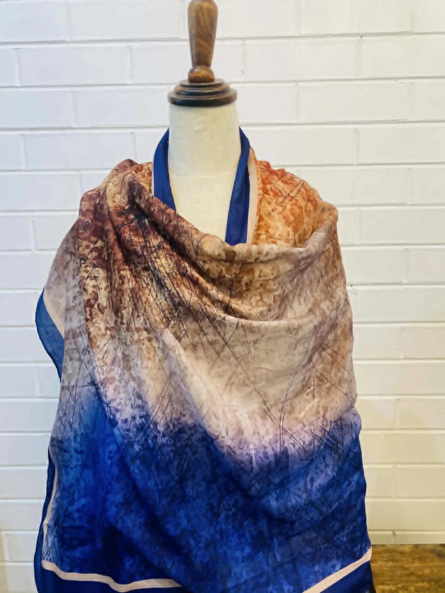 royal rust print scarf