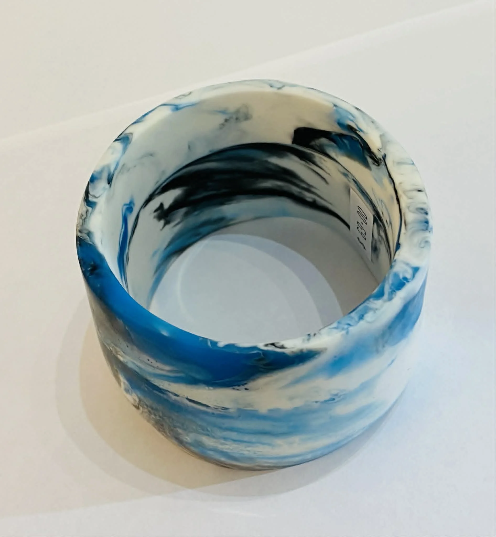 resin bangle  - blue marl