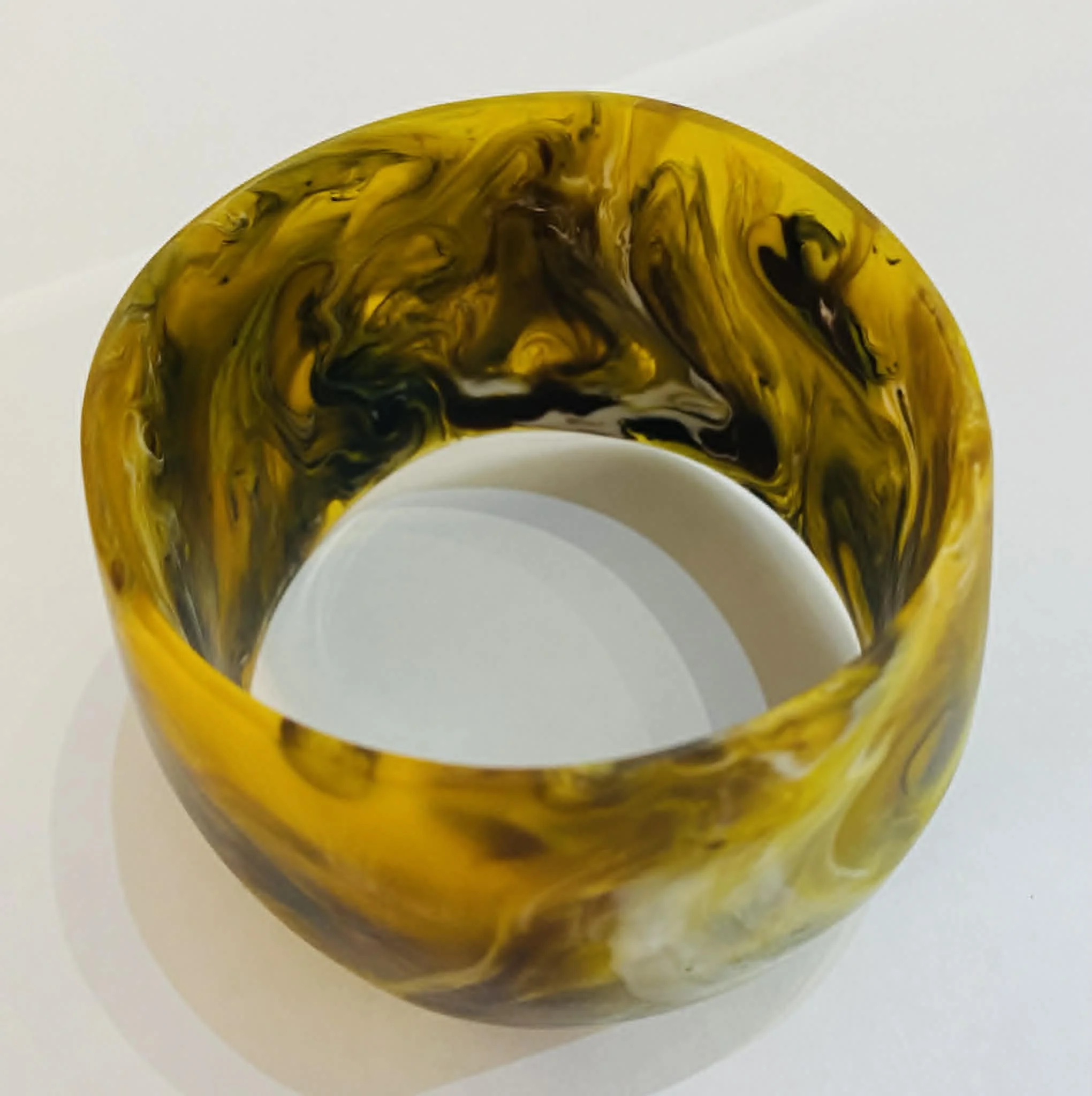 resin bangle  - honeycomb