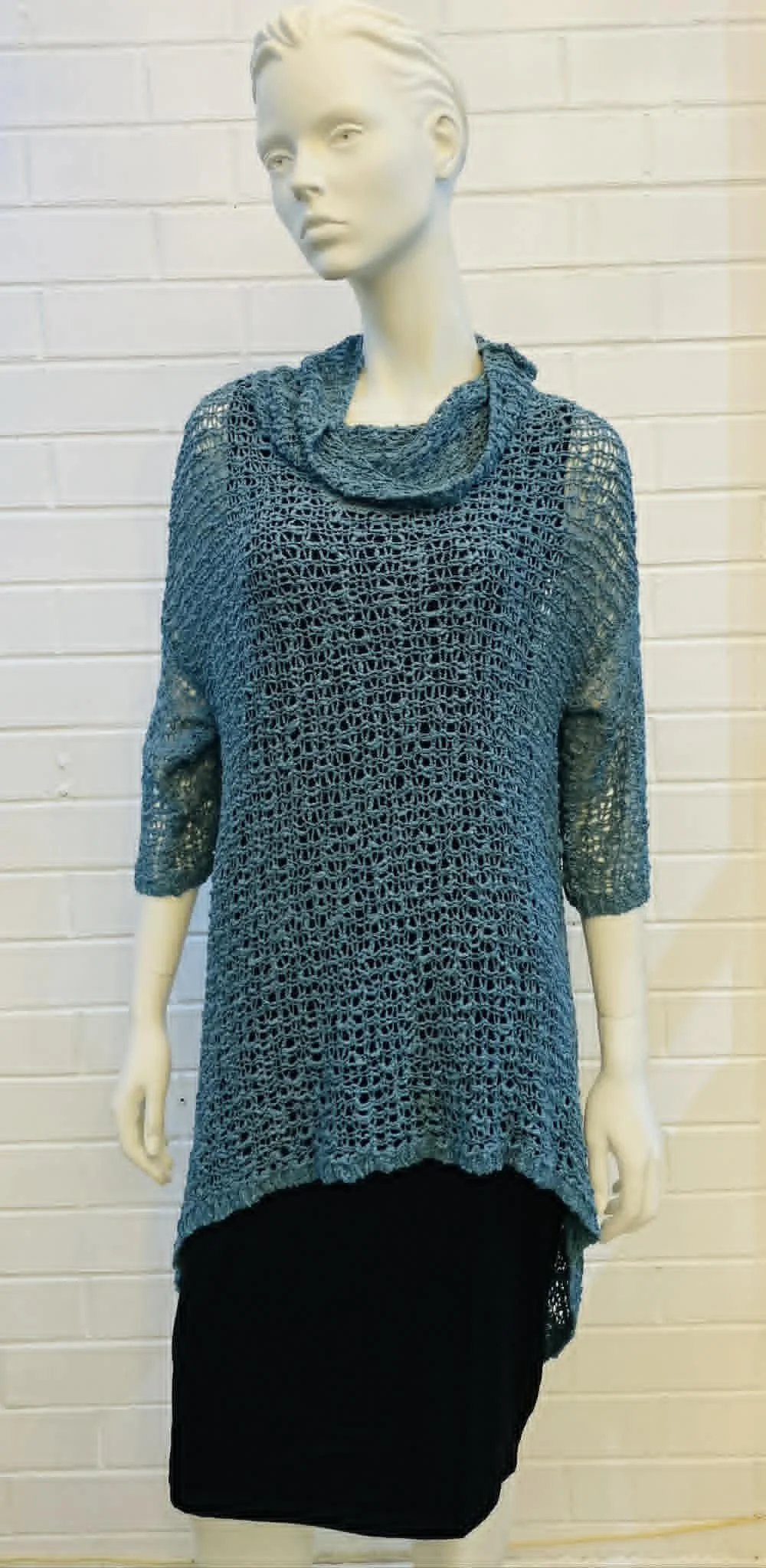 boston knit tunic - blue