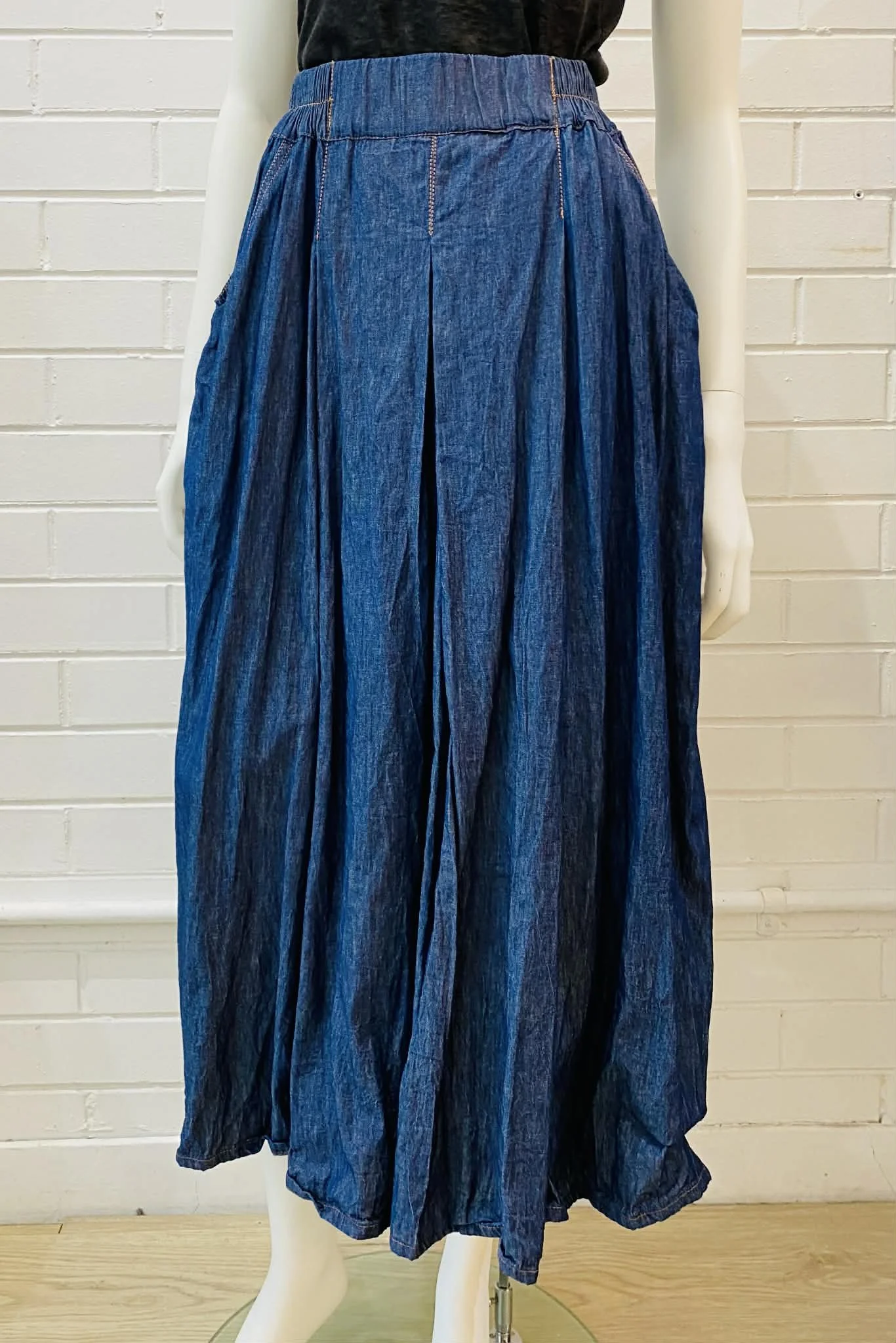 fleetwood skirt - navy denim