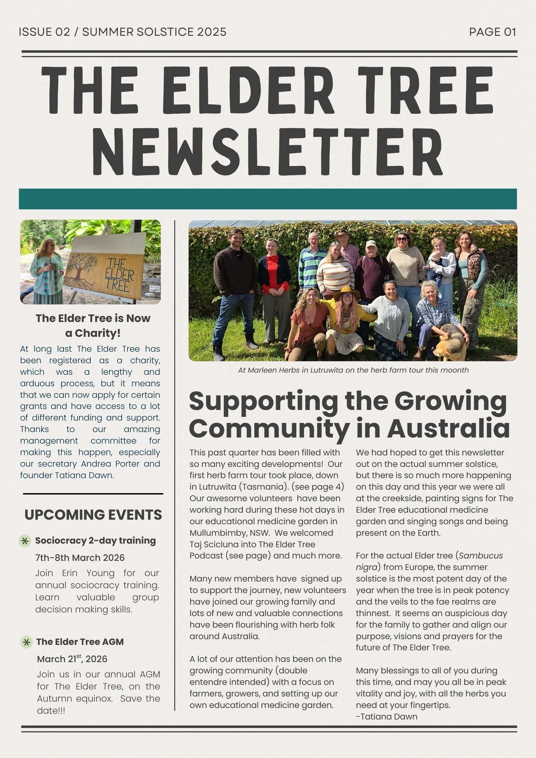 Summer Solstice 2025 Newsletter