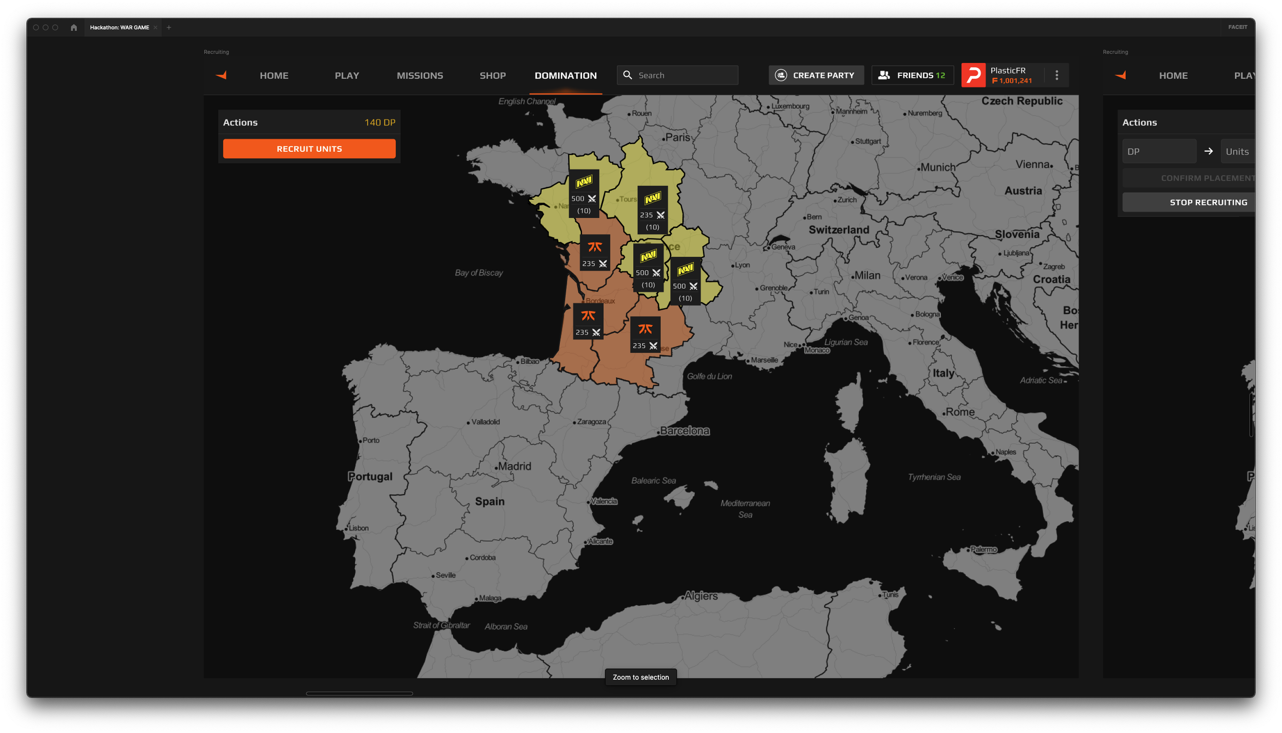 Early mockups of first landing screen