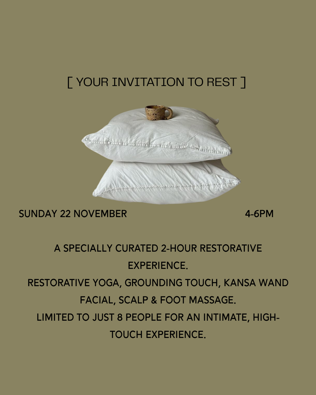 Your Invitation to Rest - November Event
