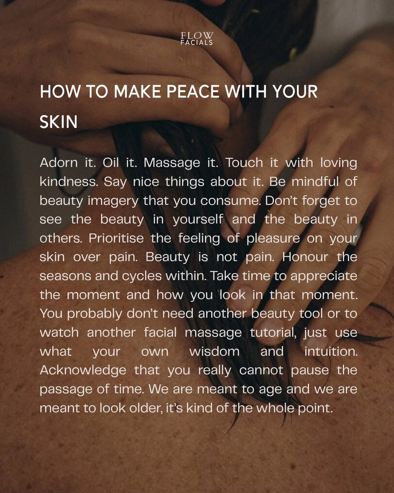 I had a beautiful conversation with a client yesterday about looking after our skin as we get older. I believe that we have over complicated it, even in the holistic realm. Having a massive self-care or to do list, even anchored in wellness is so str