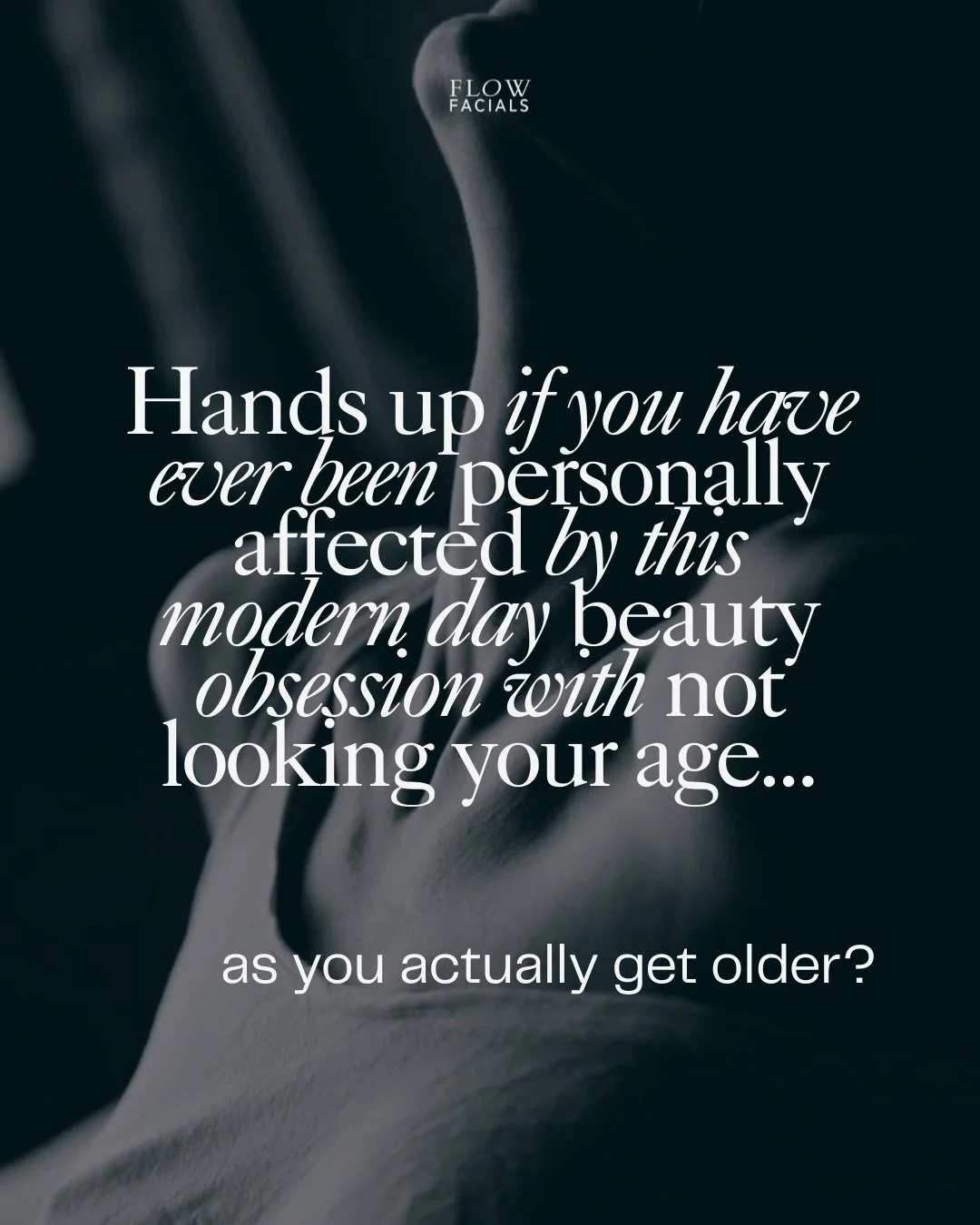 Hands up if you have ever been personally affected by this modern day beauty obsession with not looking your age, as you actually get older?

The billion dollar beauty &amp; wellness industries are often working against us women and as a consequence 
