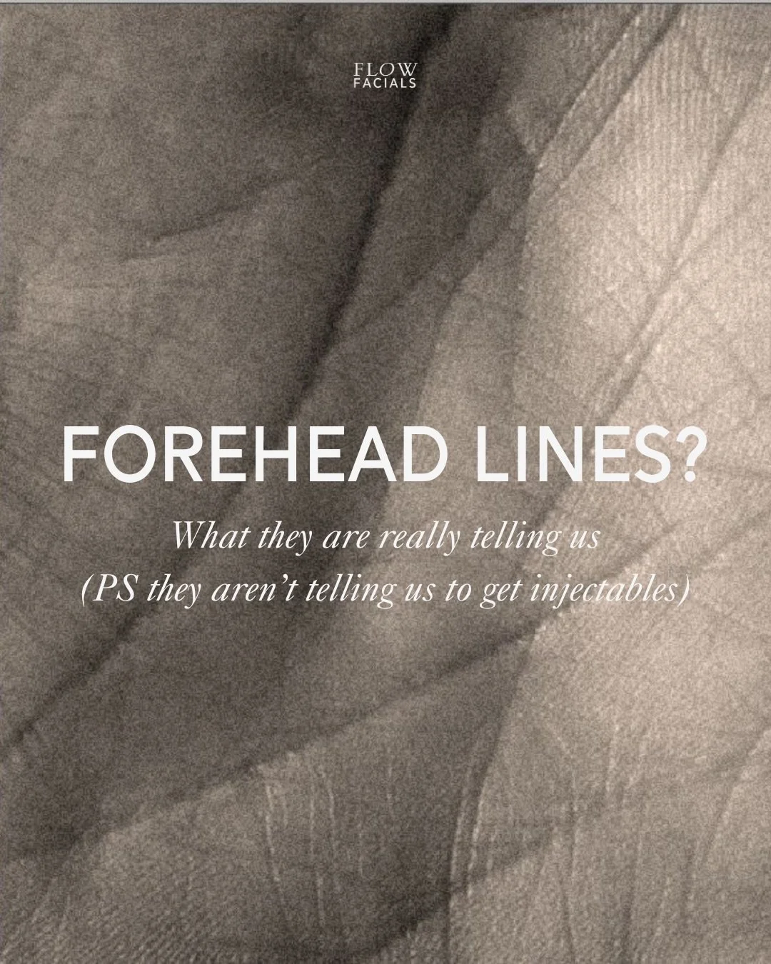 Forehead lines? They&rsquo;ll tell you it&rsquo;s time to get botox. Your naturally ageing ritualistic facialist will ask&hellip;what are these lines really telling you?

In Ayurvedic beauty, our forehead represents the seat of vata dosha (air + ethe