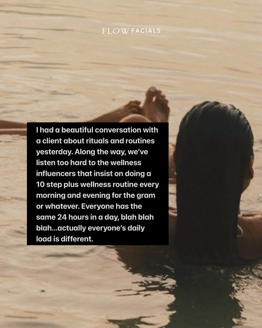 We were not made to do a big checklist of things in the name of health, particularly if it is a chore or a source of stress. Joyful, healthy living can come from simple, pleasurable rituals. You don&rsquo;t have to ice plunge, matcha, do breath work,