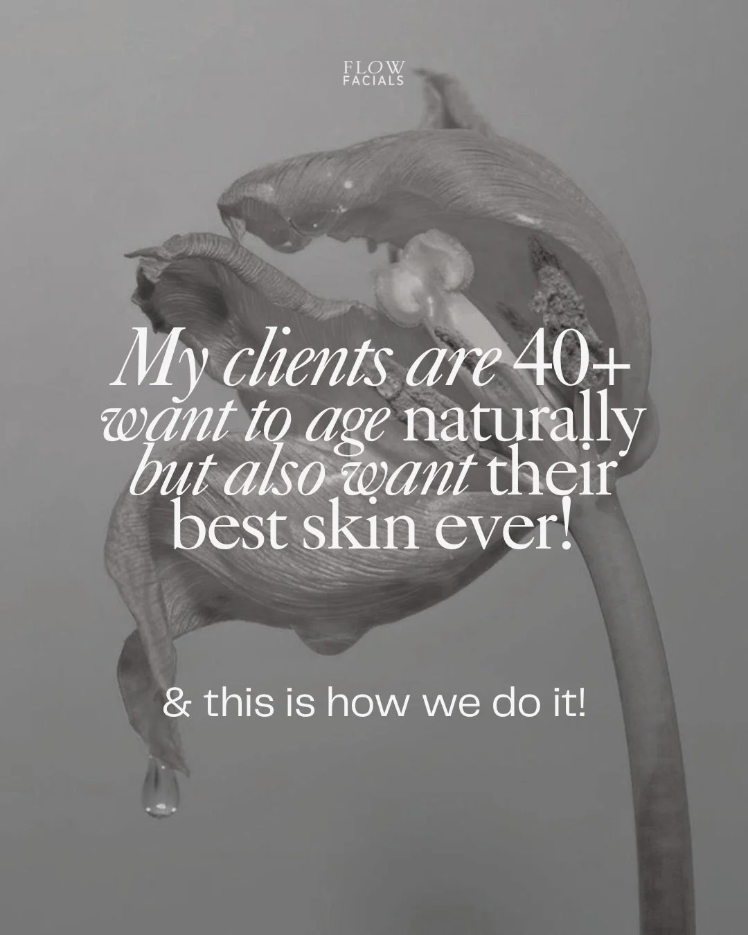 My clients are 40+, want to age naturally but also want their best skin ever! 

&amp; this is how we do it!

4 things I do every time&hellip;.
Making the skin a RITUAL &amp;

We speak a lot about burn out, softening into the flow of life, to find the