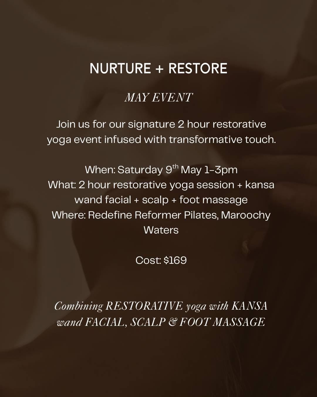 Nurture & Restore - May Event 1-3pm