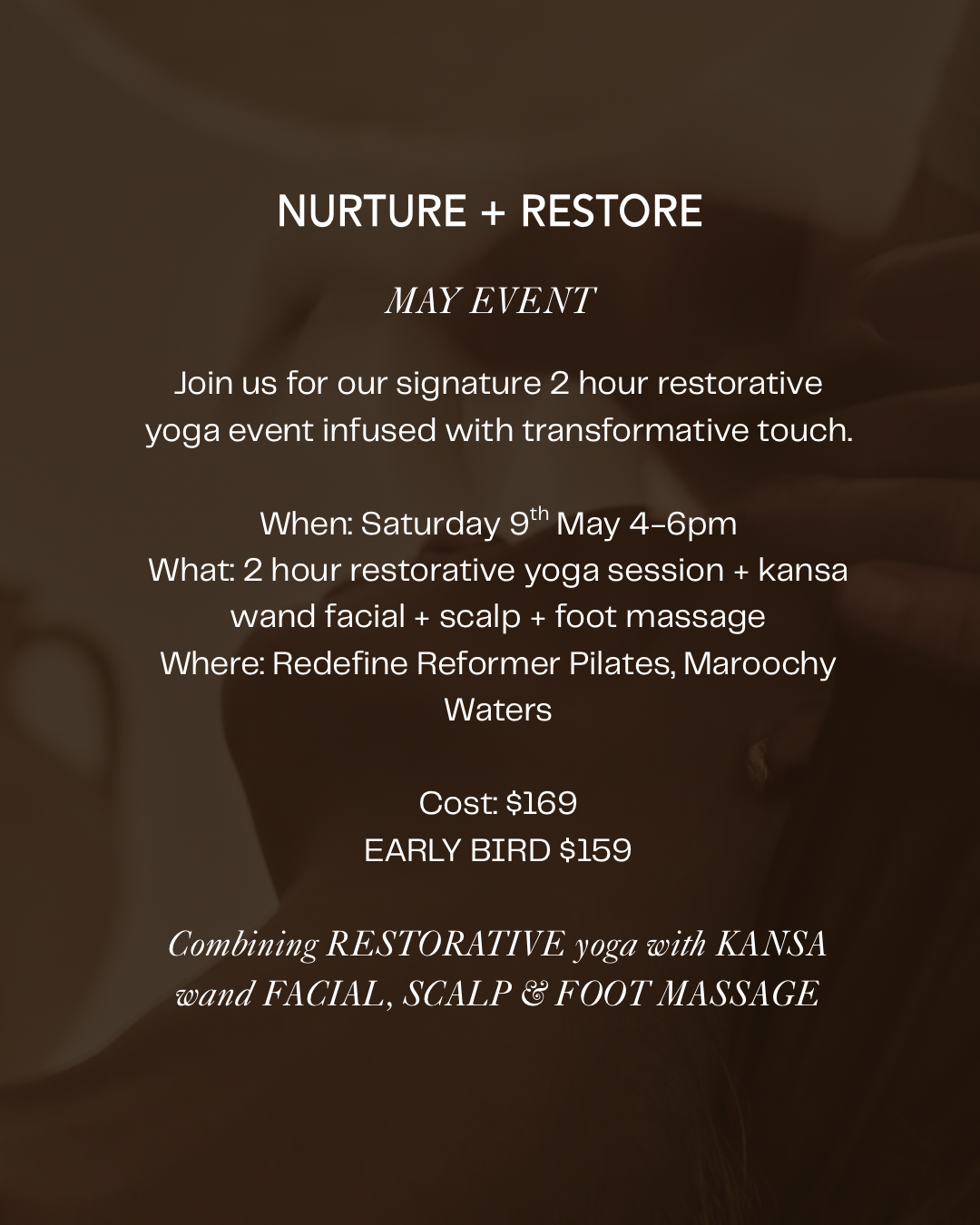 Nurture & Restore - May Event