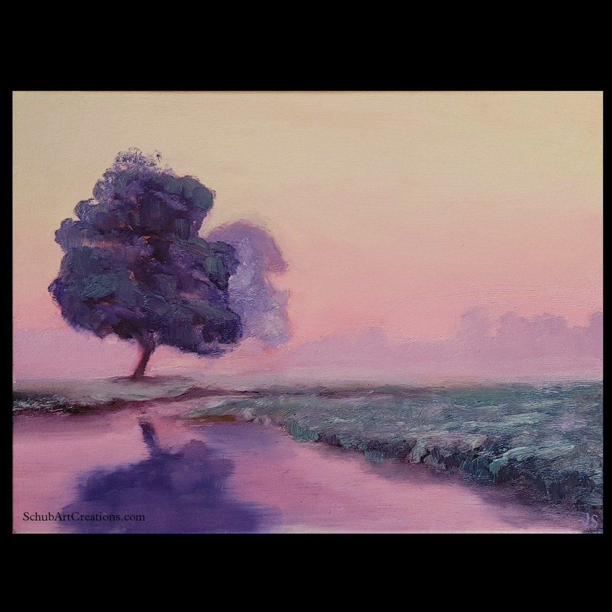 Two Oaks in Morning