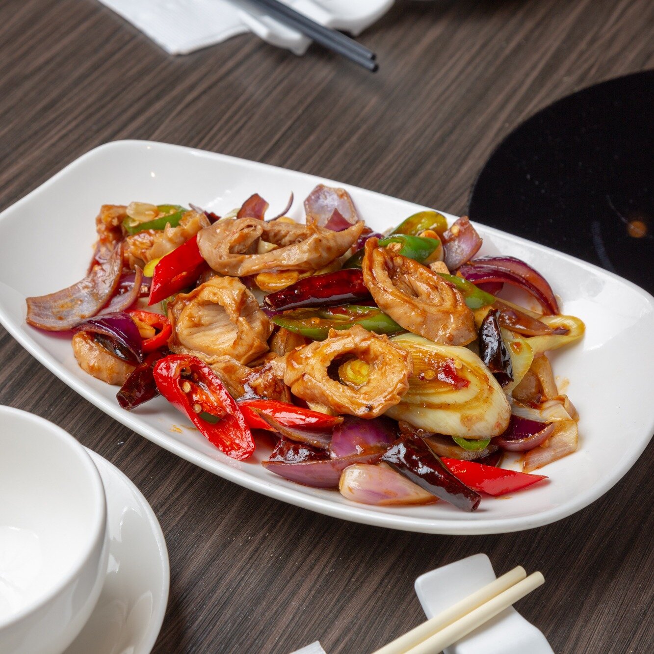 Challenge your taste buds with the daring experience of our Hot &amp; Spicy Large Pork Intestine🥵 exclusively featured at Golden Dragon Colindale Branch. Are you ready for the heat?🔥🌶️

#goldendragon #金龍軒 #food #eat #chinatownlondon #bangbangorien