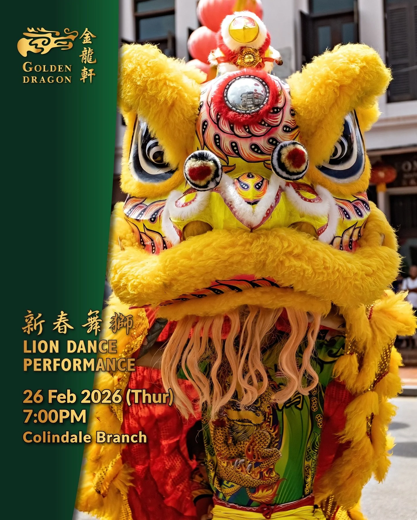 Welcoming the Year of the Horse with powerful rhythms, vibrant colours, and the spirited tradition of the lion dance as we celebrate Lunar New Year together.

#lunarnewyear #yearofthehorse #liondance #cny #chinesenewyear