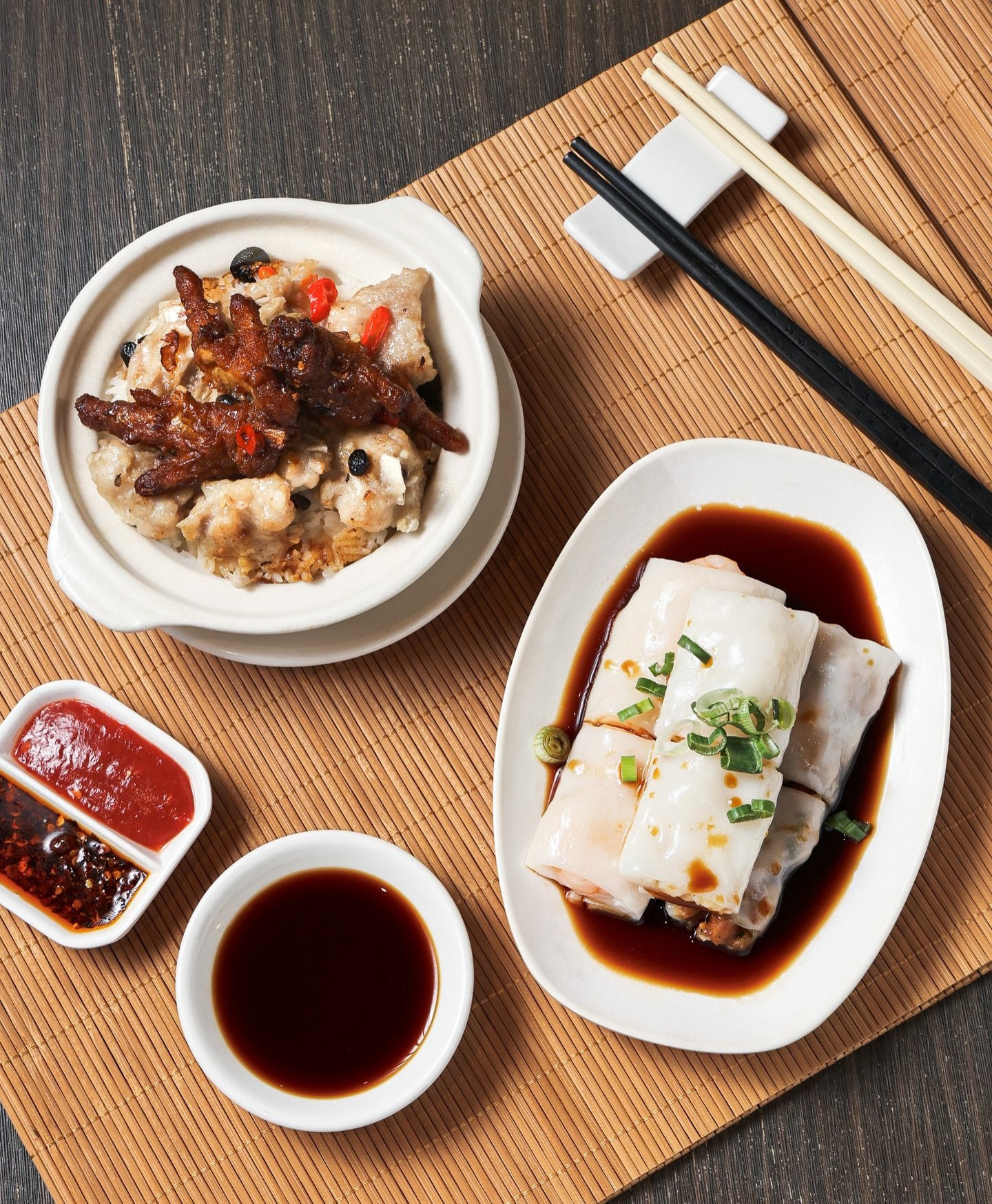 The classics never miss. ✨

Spare Rib &amp; Chicken Feet Black Bean Steamed Rice, paired with our Special Cheung Fun loaded with pork, prawn &amp; scallop. 🥢

Join us this Easter bank holiday weekend for a dim sum lunch to remember.
📞 Call our Chin