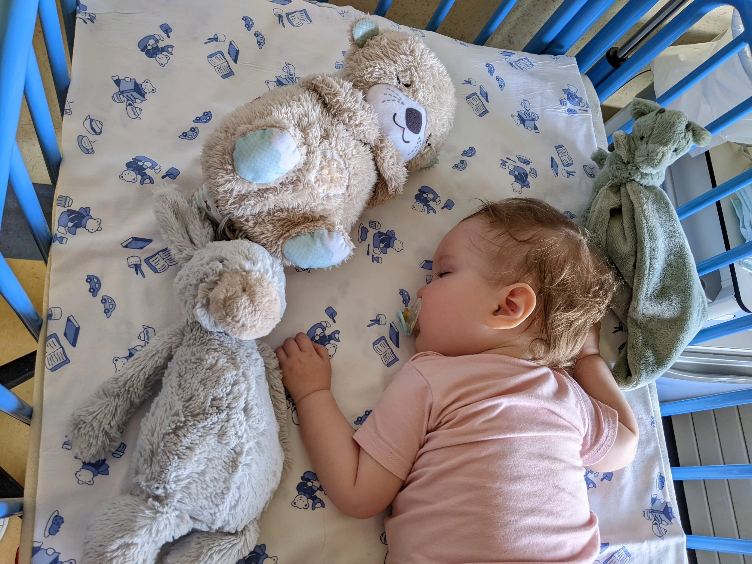 Endormie, bien entourée