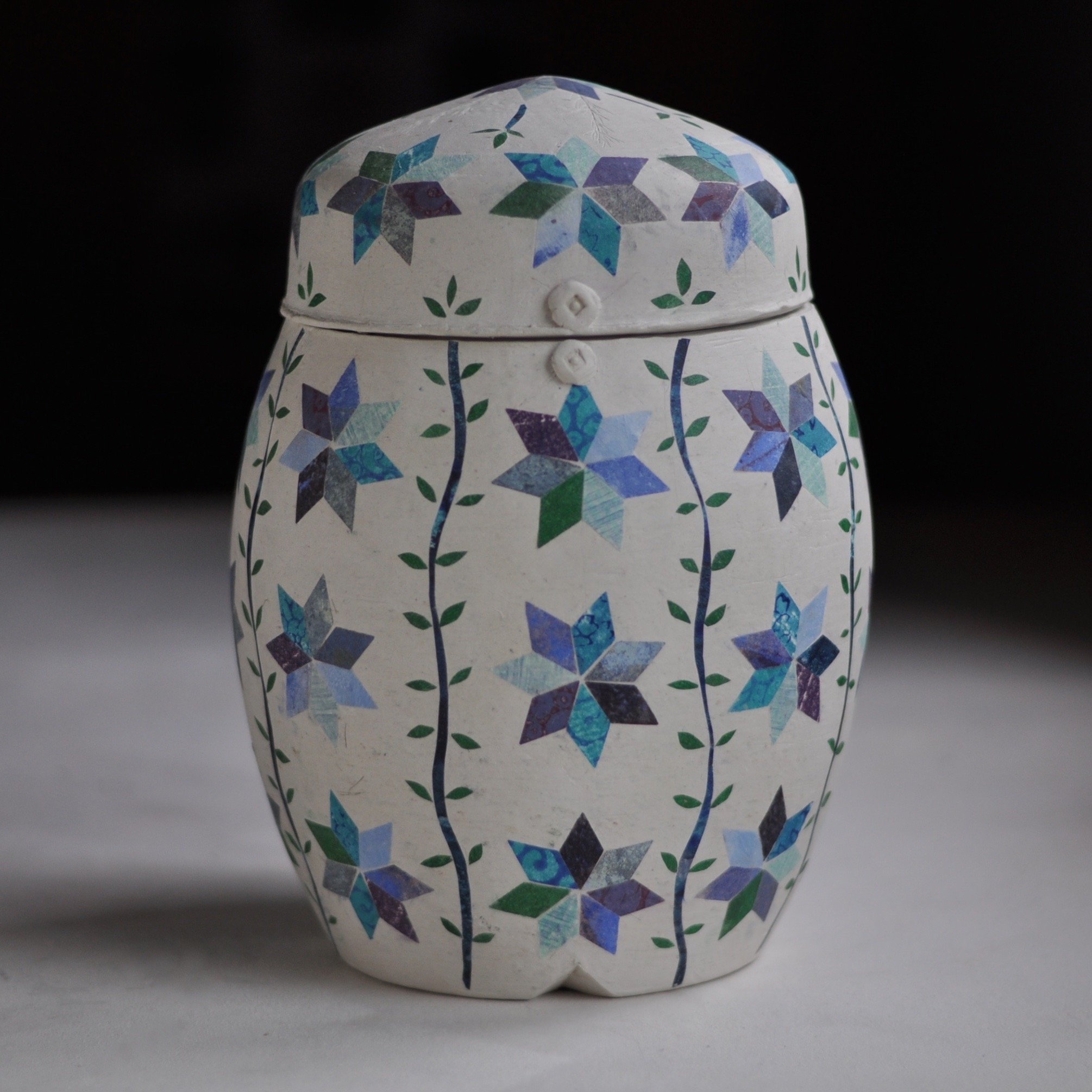 Blue Star Quilt Biodegradable  Urn Lucy Fagella.jpg