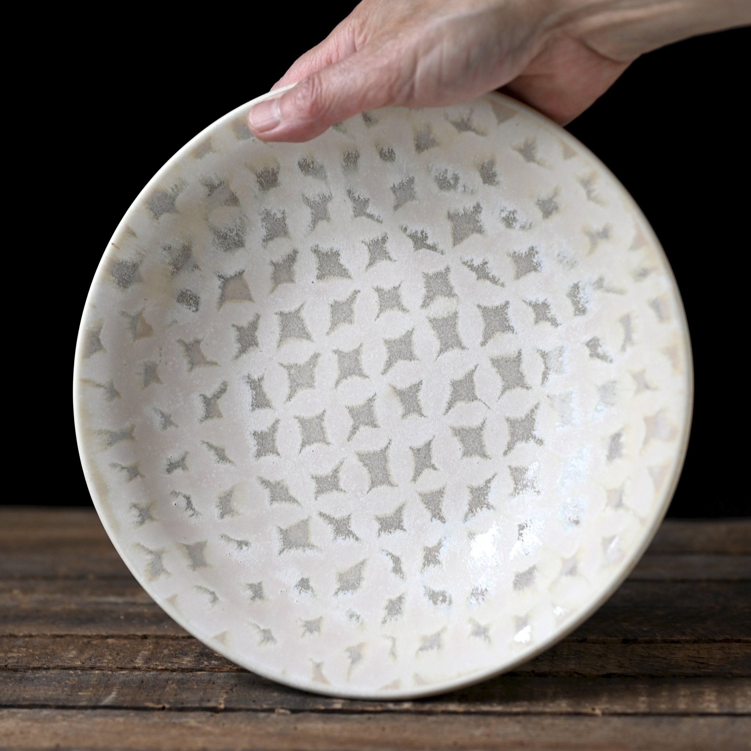 Pasta plate with pattern Lucy Fagella.JPG