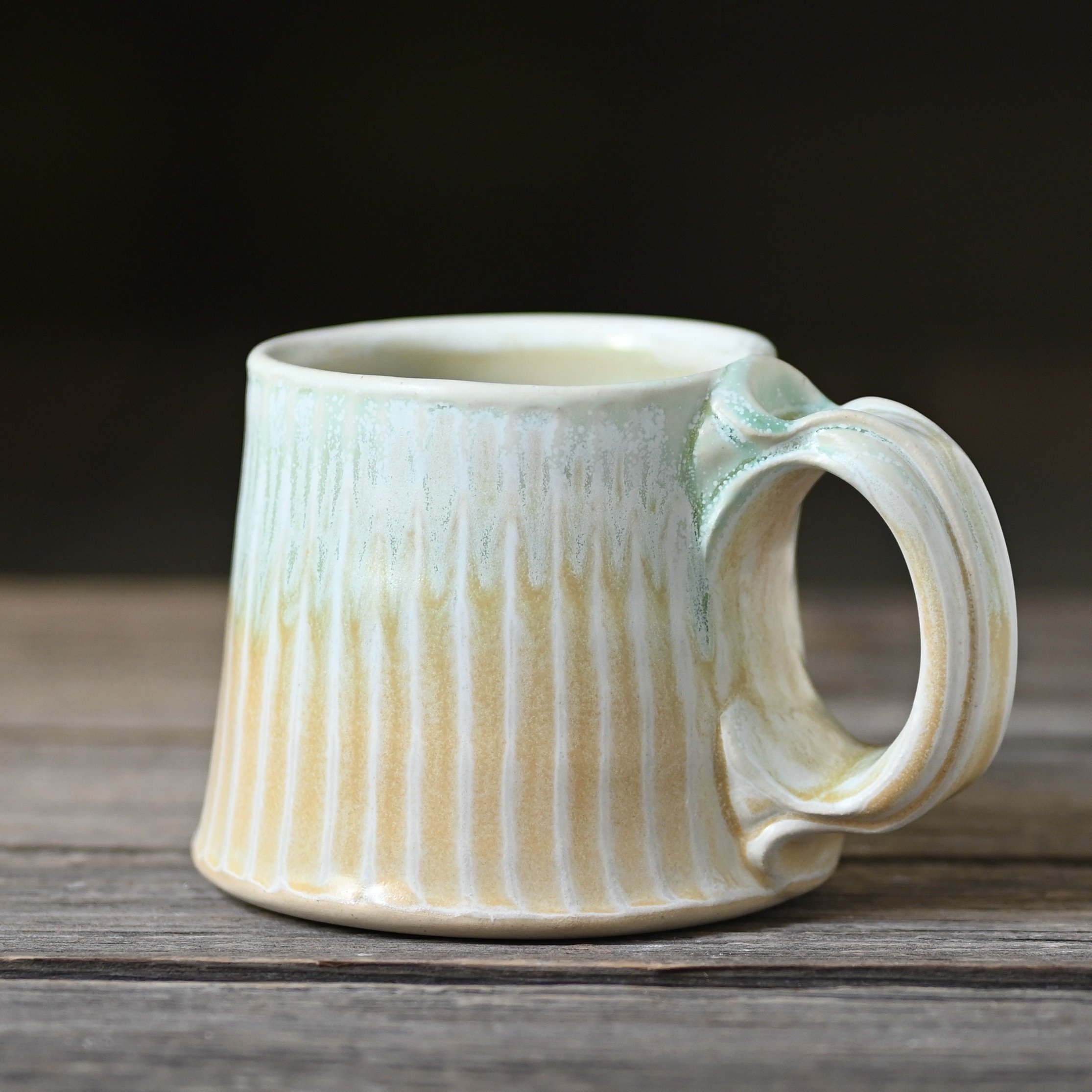 Colorful striped mug Lucy Fagella.JPG