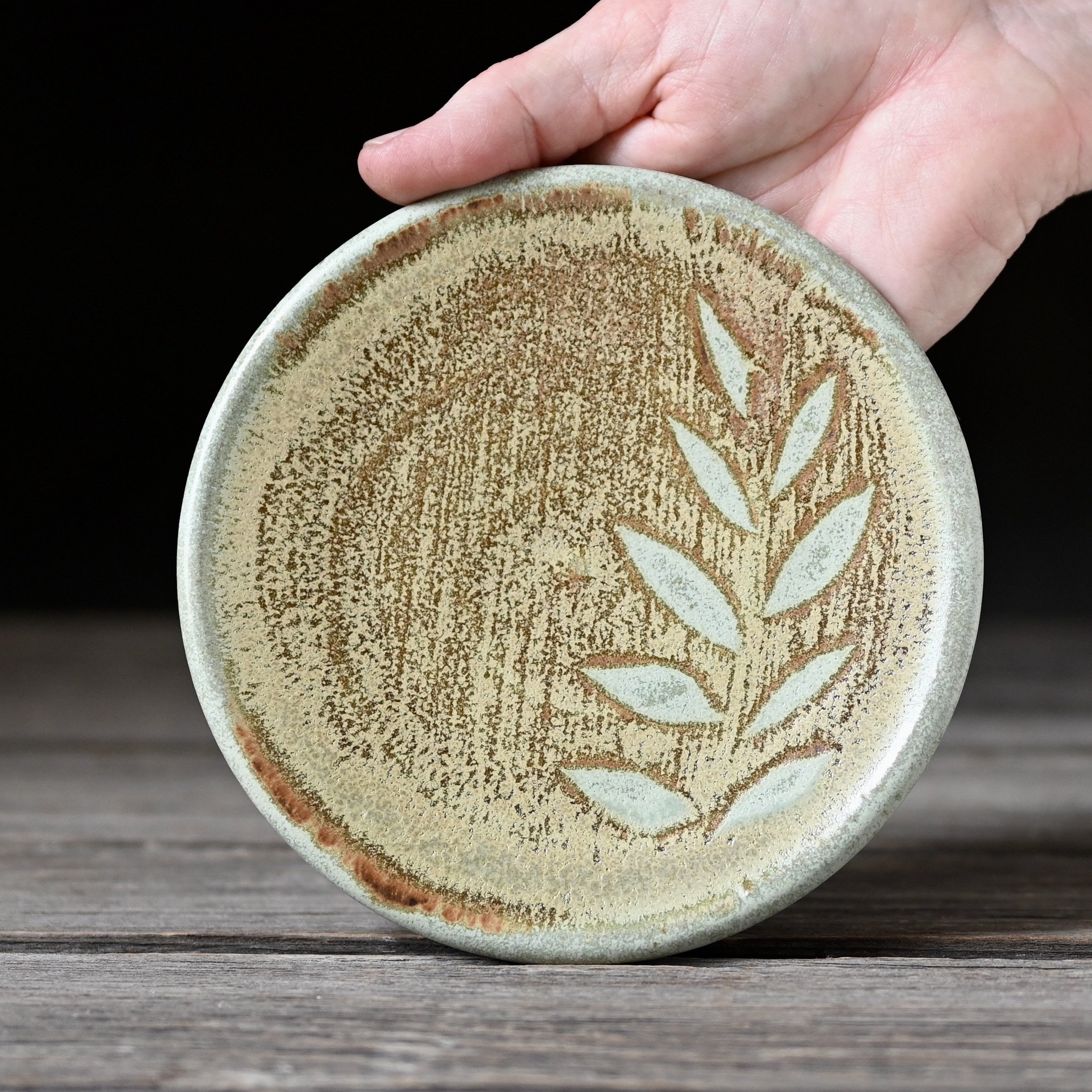 Snack Plate with Leaves Lucy Fagella.JPG