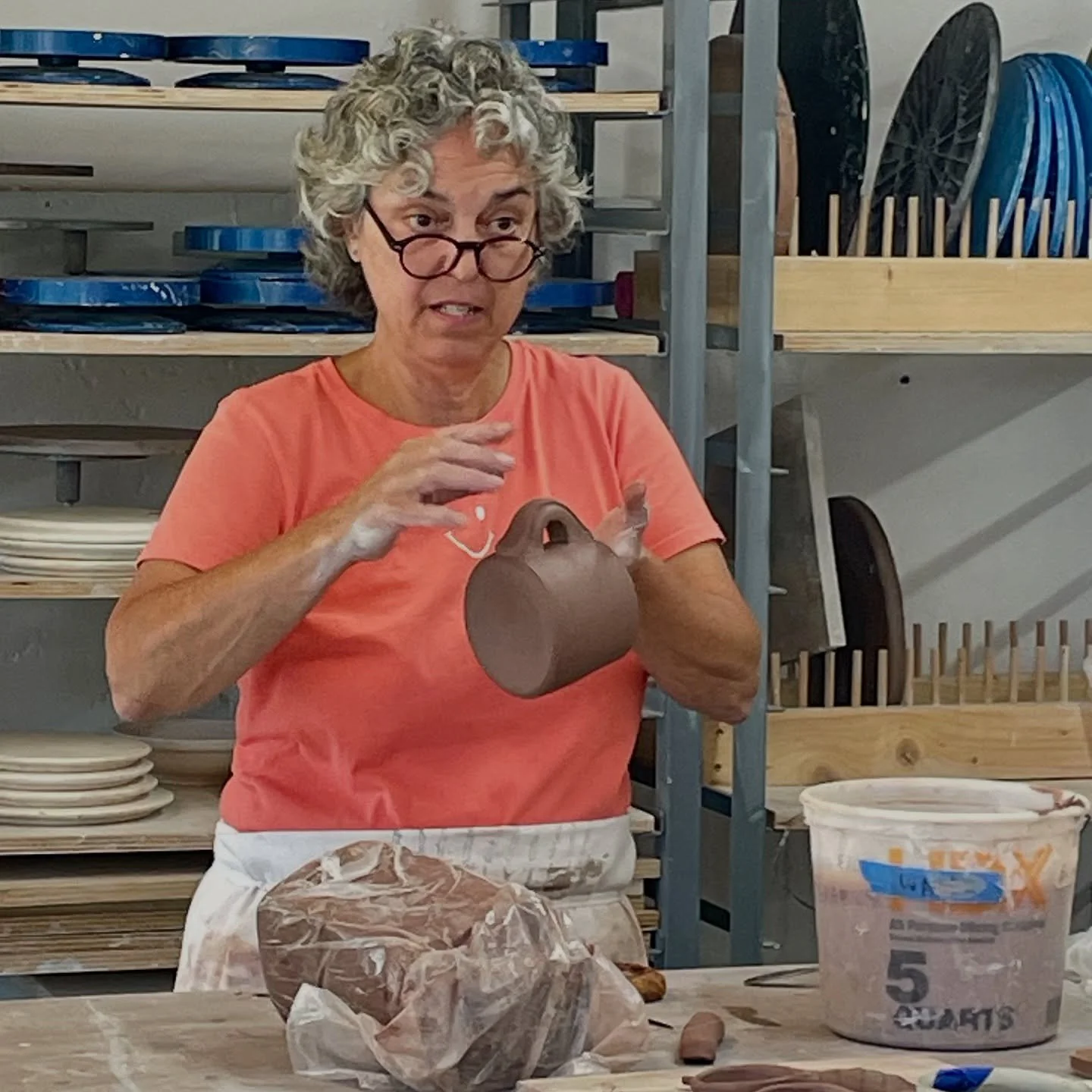 From a recent workshop I taught at beautiful @snowfarmcraft &hellip; great group of students, gorgeous summer weather, great food and community. 
Maybe I&rsquo;ll catch you there next summer!
.
.
.
#potteryworkshop #snowfarmcraft #westernmass #neweng