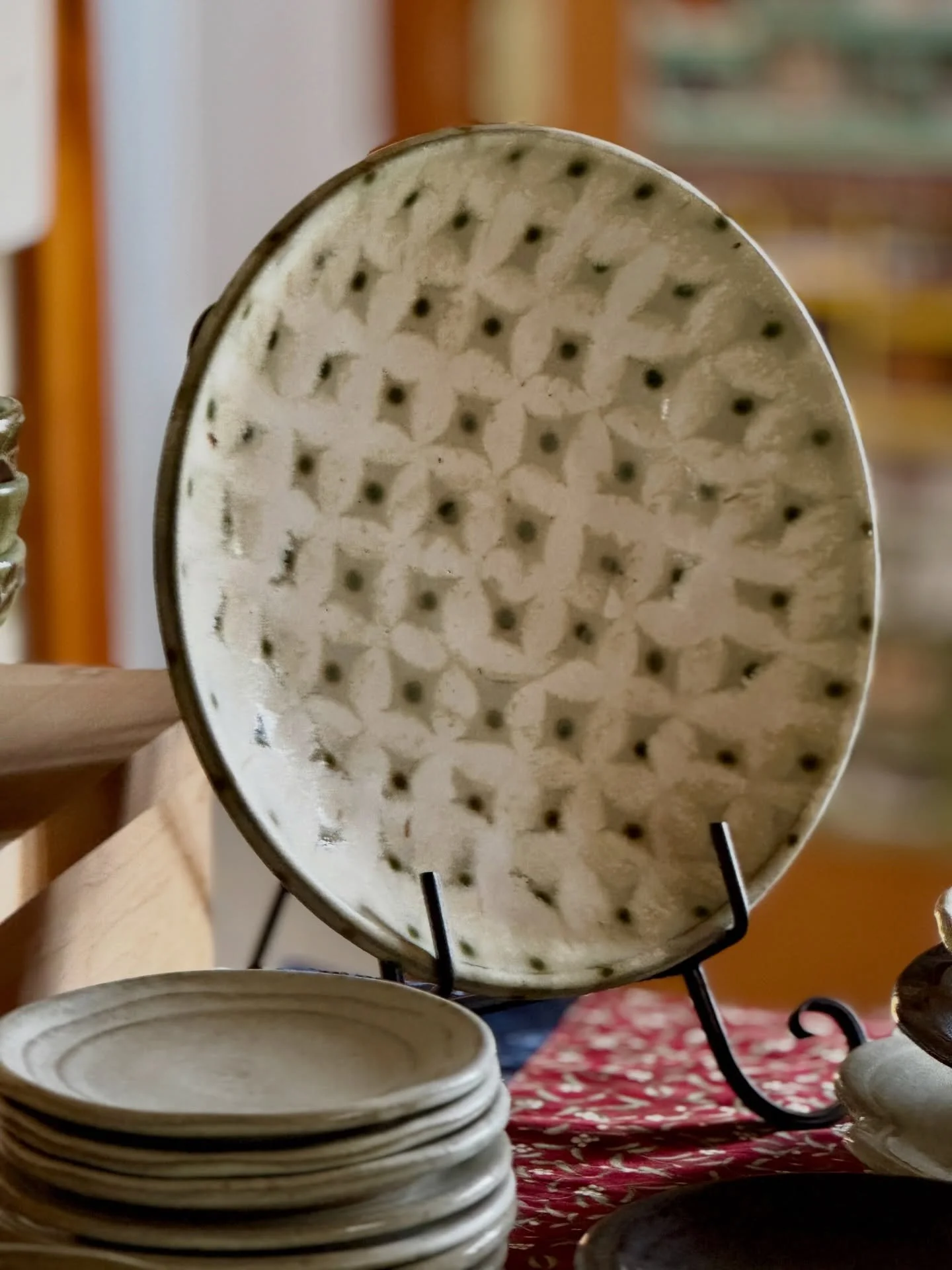 Took a few pics before sunset. I&rsquo;m all set up for the @asparagusvalleypotterytrail !
My guests will set up tomorrow. @gertrudegrahamsmith is coming all the way from North Carolina and Louise Harter from Connecticut. I hope you can join us this 