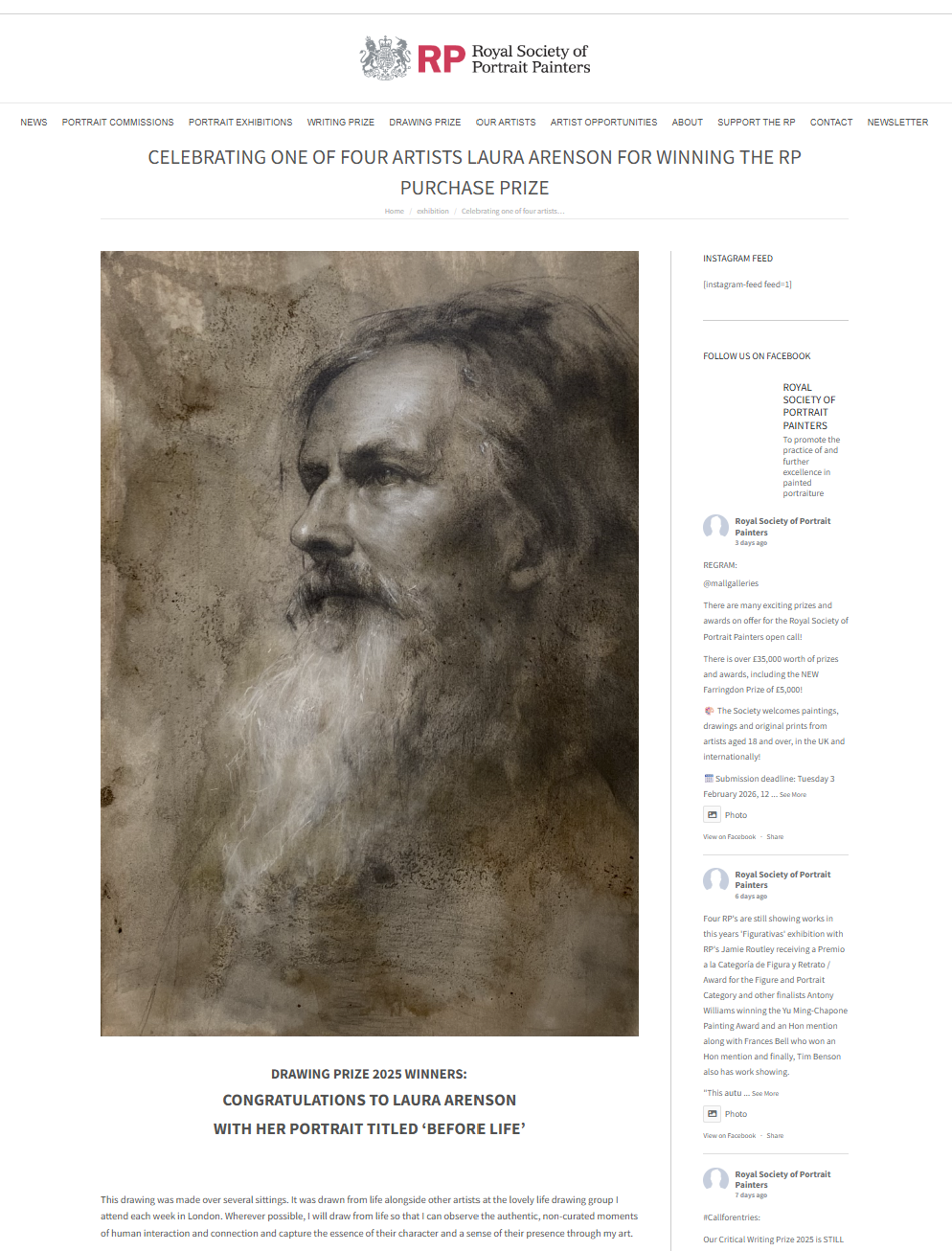 Celebrating one of four artists Laura Arenson for winning THE RP PURCHASE PRIZE