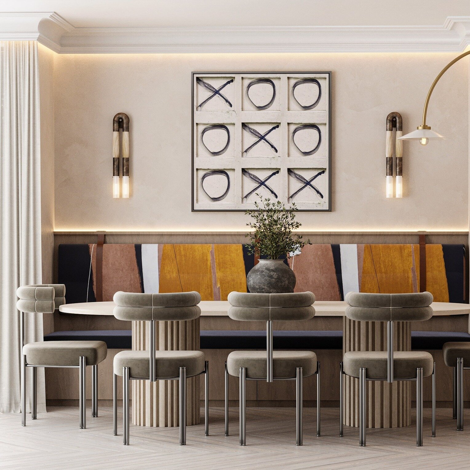 Starting the year by sharing this relaxed dining space we designed in London, a mixture of informality and opulence #DesignedbyBurntwood 

#interiors #homelondon #interiordesigner #interiordesignerlondon #luxuryhomes #interiors123 #diningspace #seati