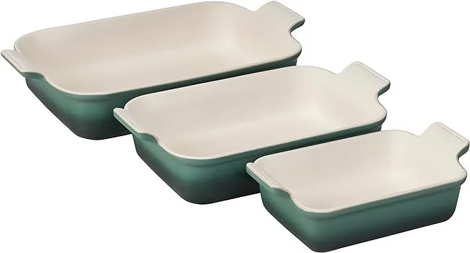 Unveiling Culinary Elegance: A Review of the Le Creuset Stoneware Heritage Set 3 Rectangular Dishes