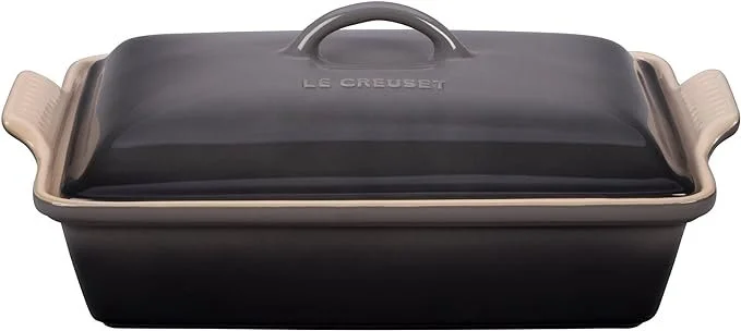 A Culinary Marvel: Le Creuset Stoneware Heritage Covered Rectangular Casserole, 4 qT