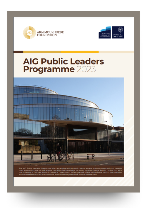 Programme des leaders publics d'AIG aux dirigeants africains du secteur pub Frame+2-8