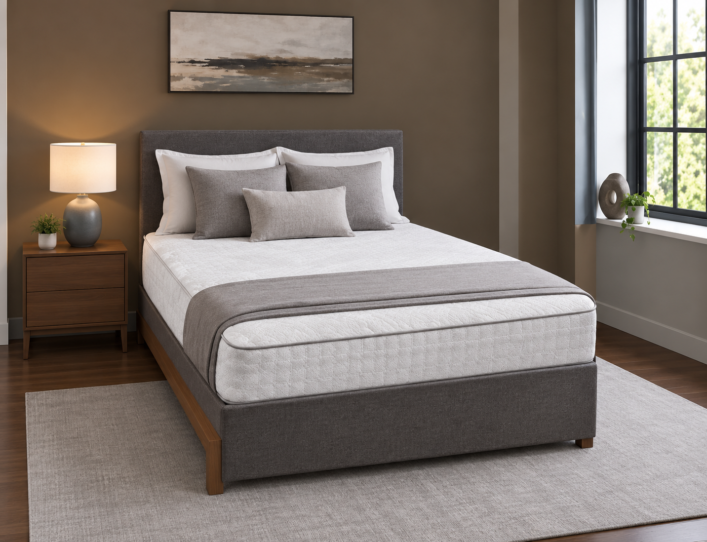Origin Mattress on a Divan Bed in a Bedroom Setting.png